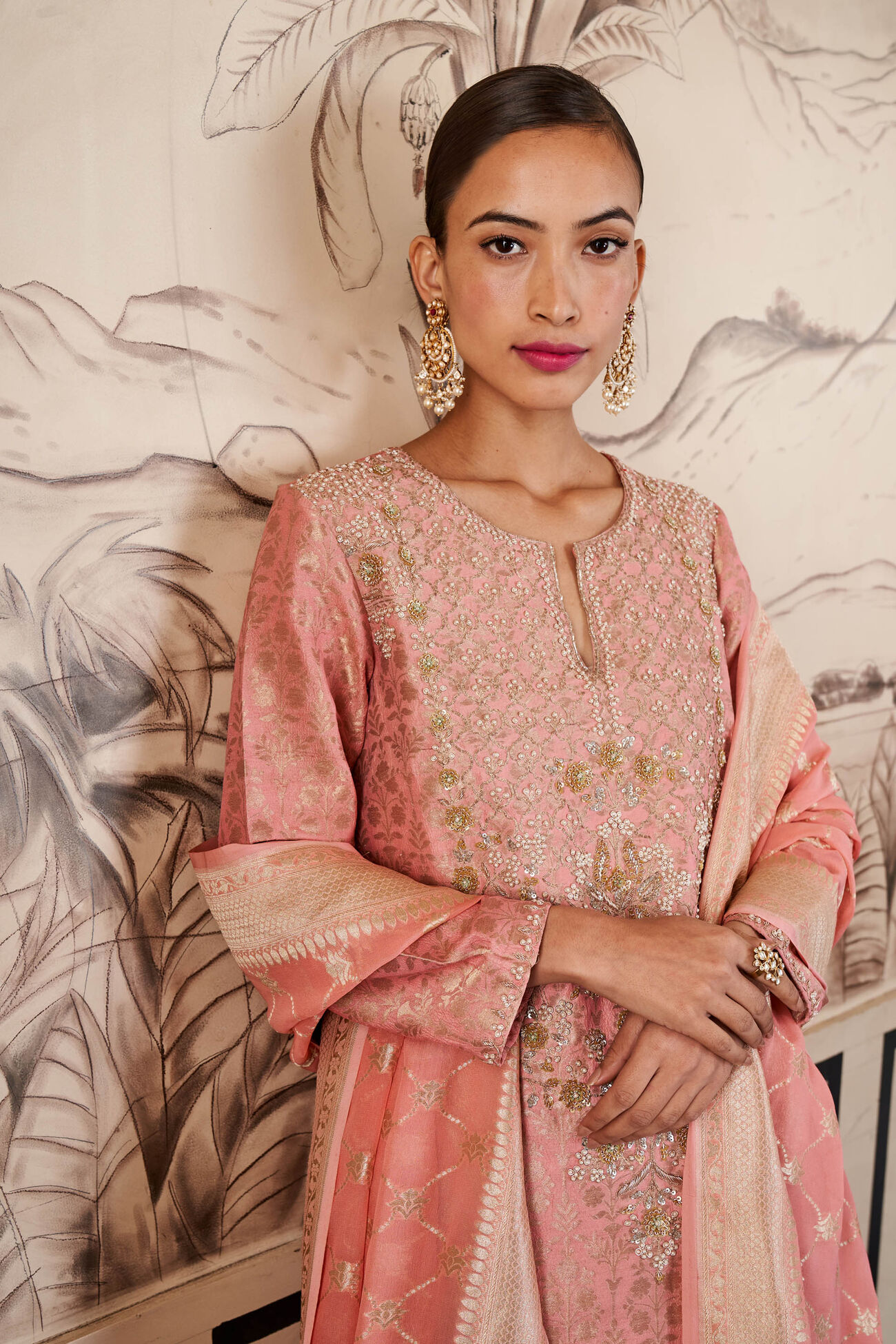 Hemani Kurta Set, Blush, image 5