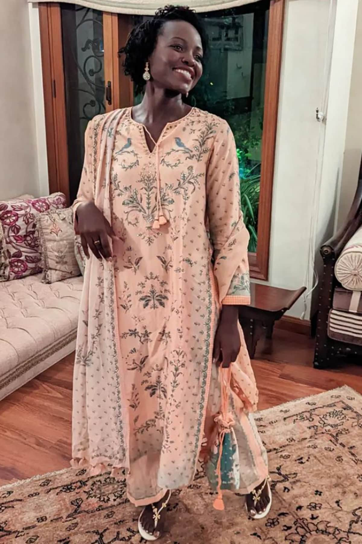 Aavani Kurta Set - Peach