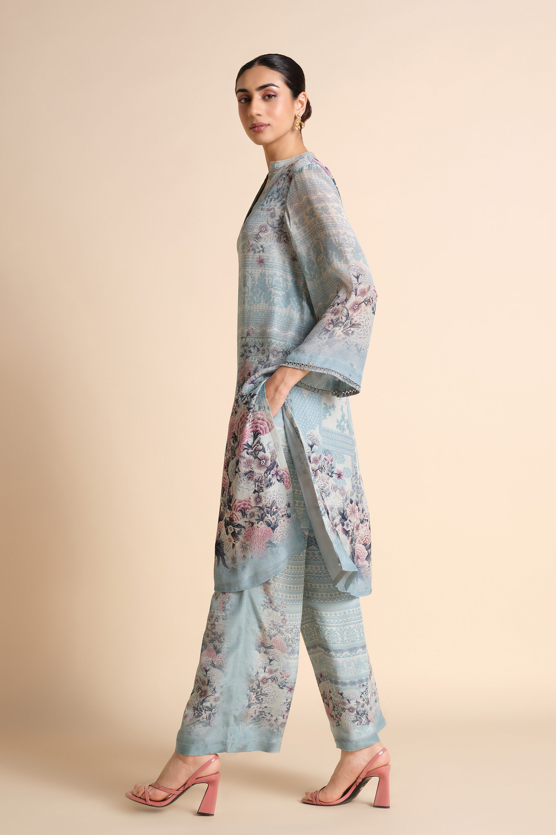 Vanisa Kurta Set - Powder Blue, Powder Blue, image 3