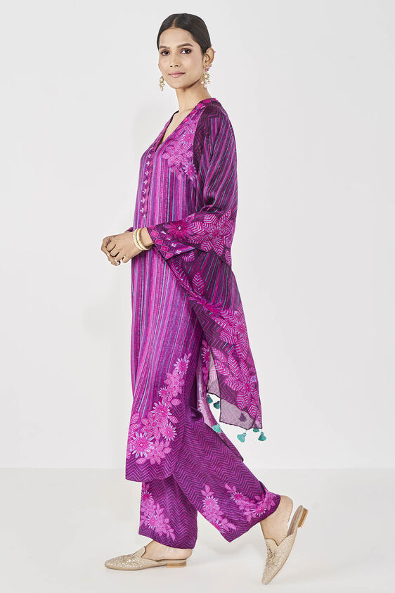 Mehr Kurta Set, Purple, image 2