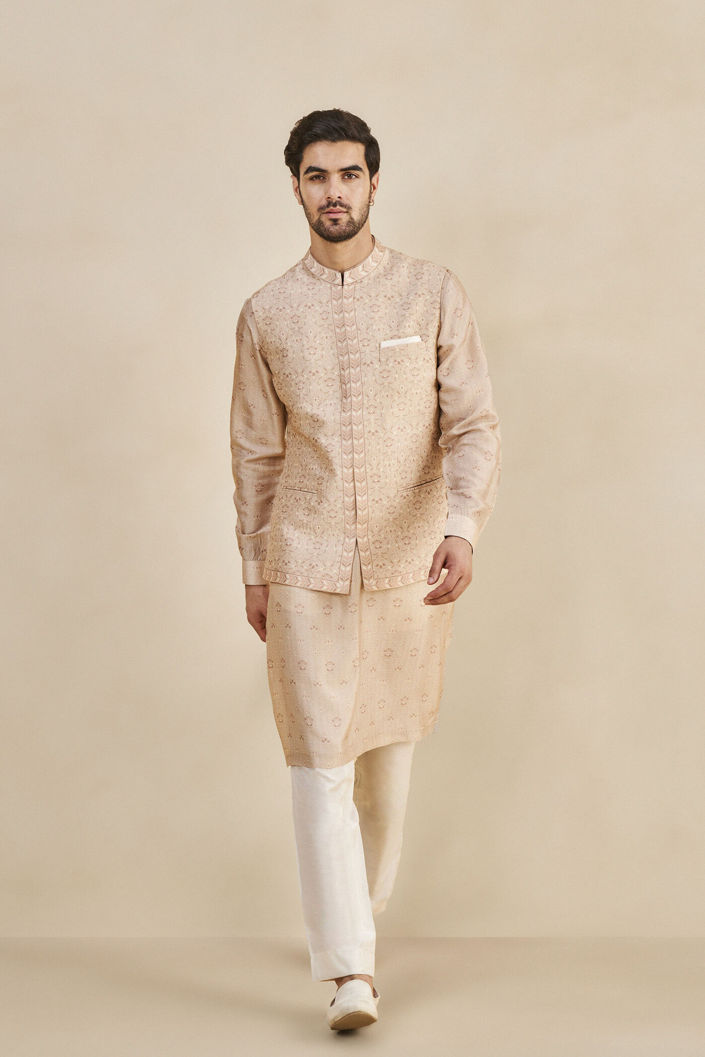 Favian Nehru Jacket - Salmon