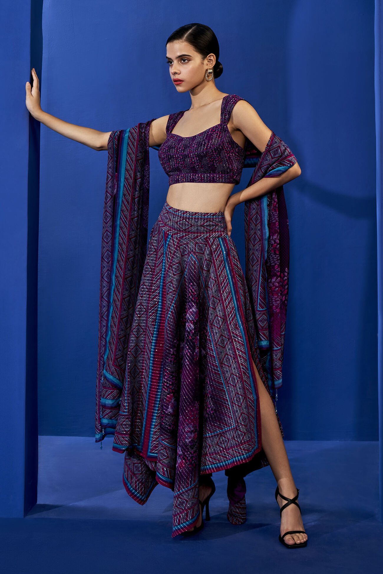 Viola Skirt Set, Purple, image 1