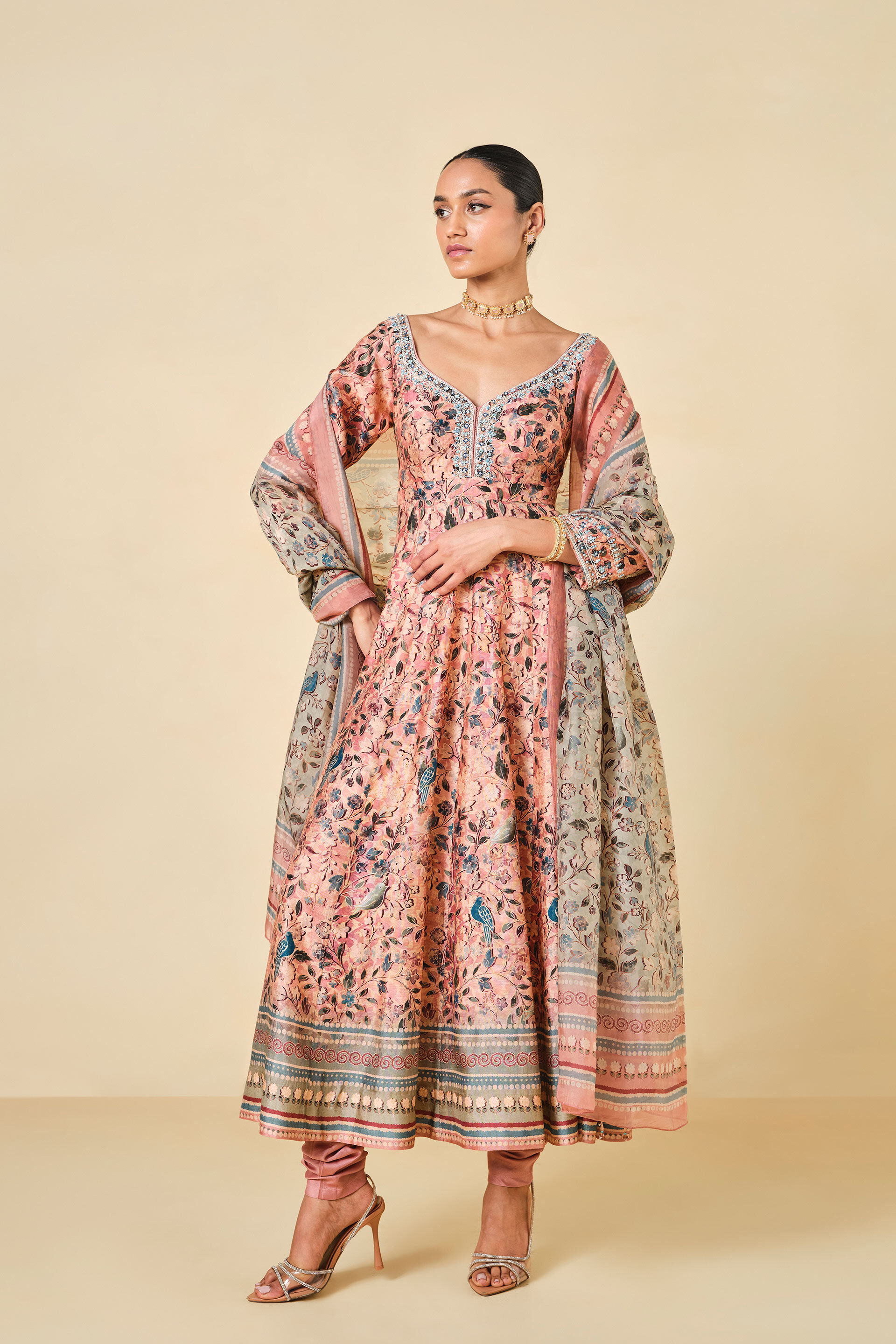 Themis Anarkali Set - Blush, Blush, image 4
