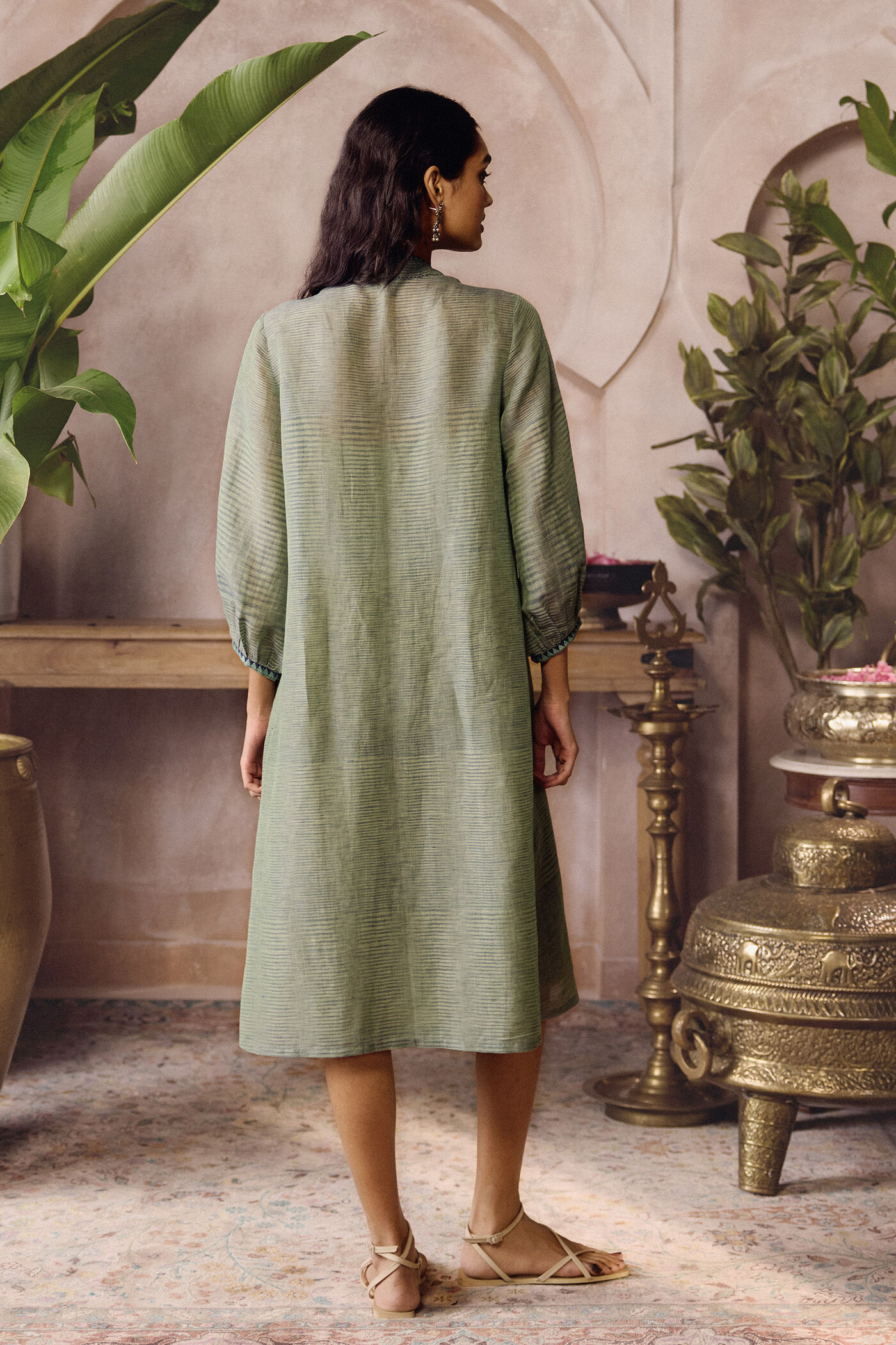 Isylwn Handwoven Dress - Green Isylwn Handwoven Dress - Green