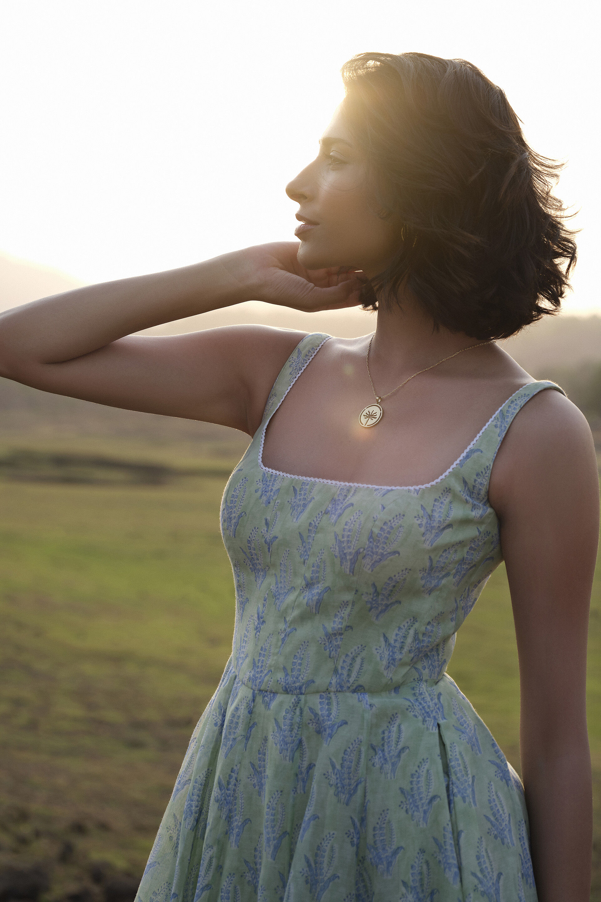 Seara Hand-block Printed Mul Dress - Sage, Sage, image 8