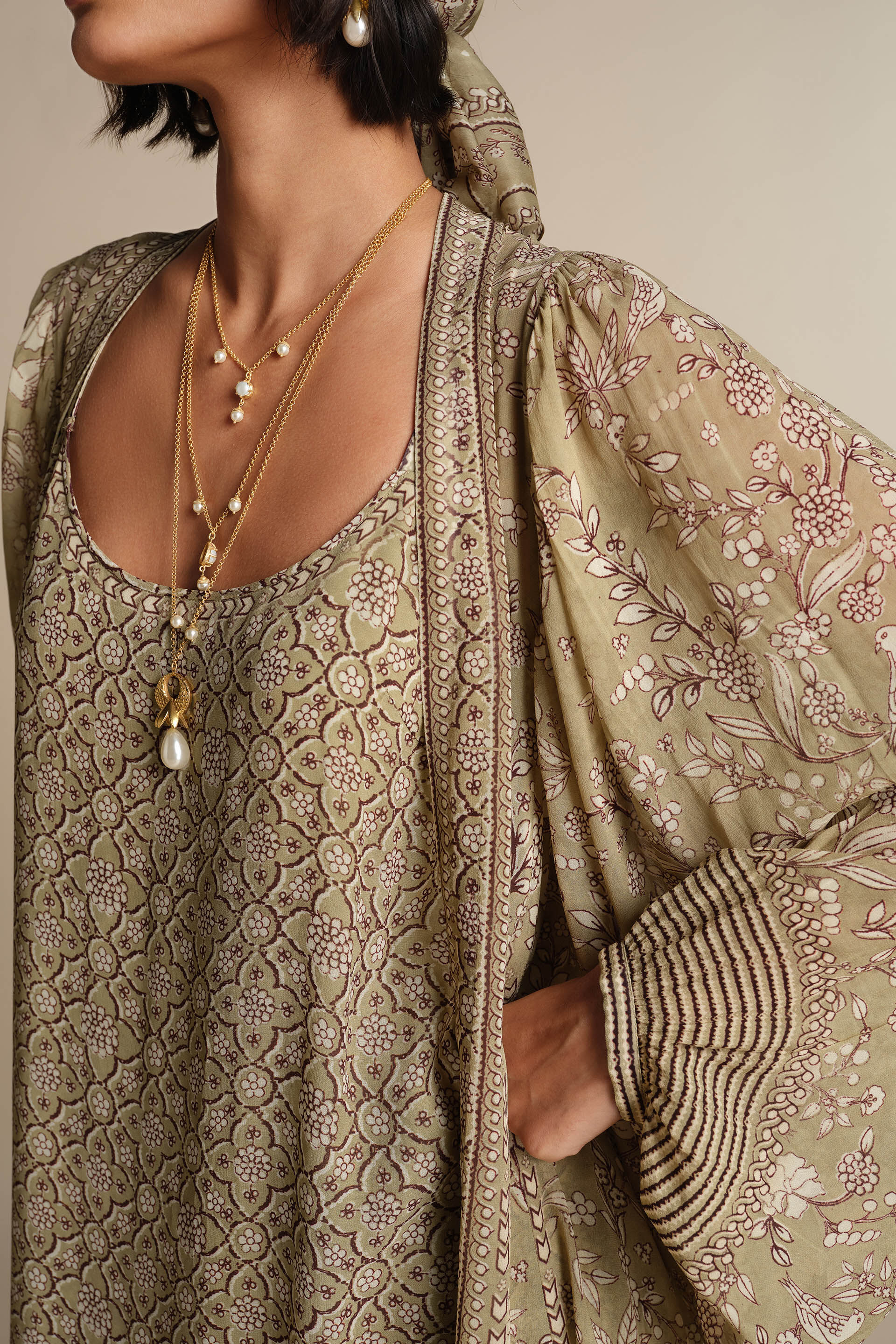 Rimaza Kaftan Set - Sage, Sage, image 10