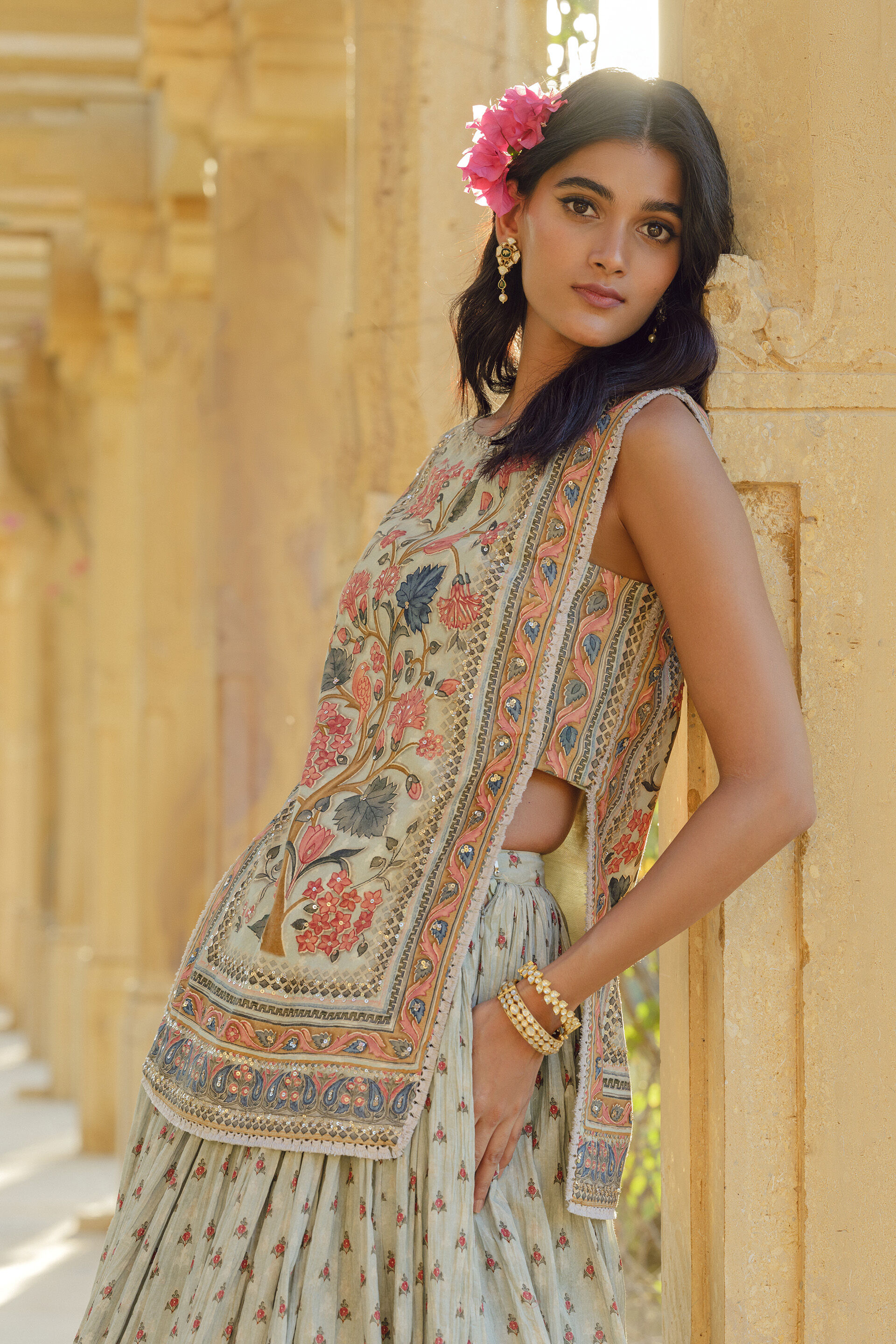 Azza Skirt Set - Sage, Sage, image 3