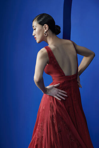 Kahlo Gown, Red, image 3