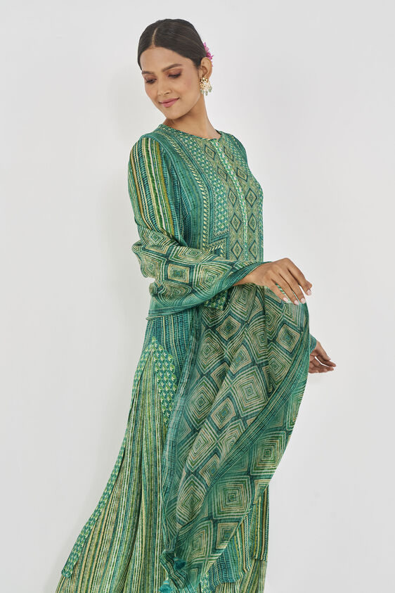 Roohi Kurta Set, Green, image 5