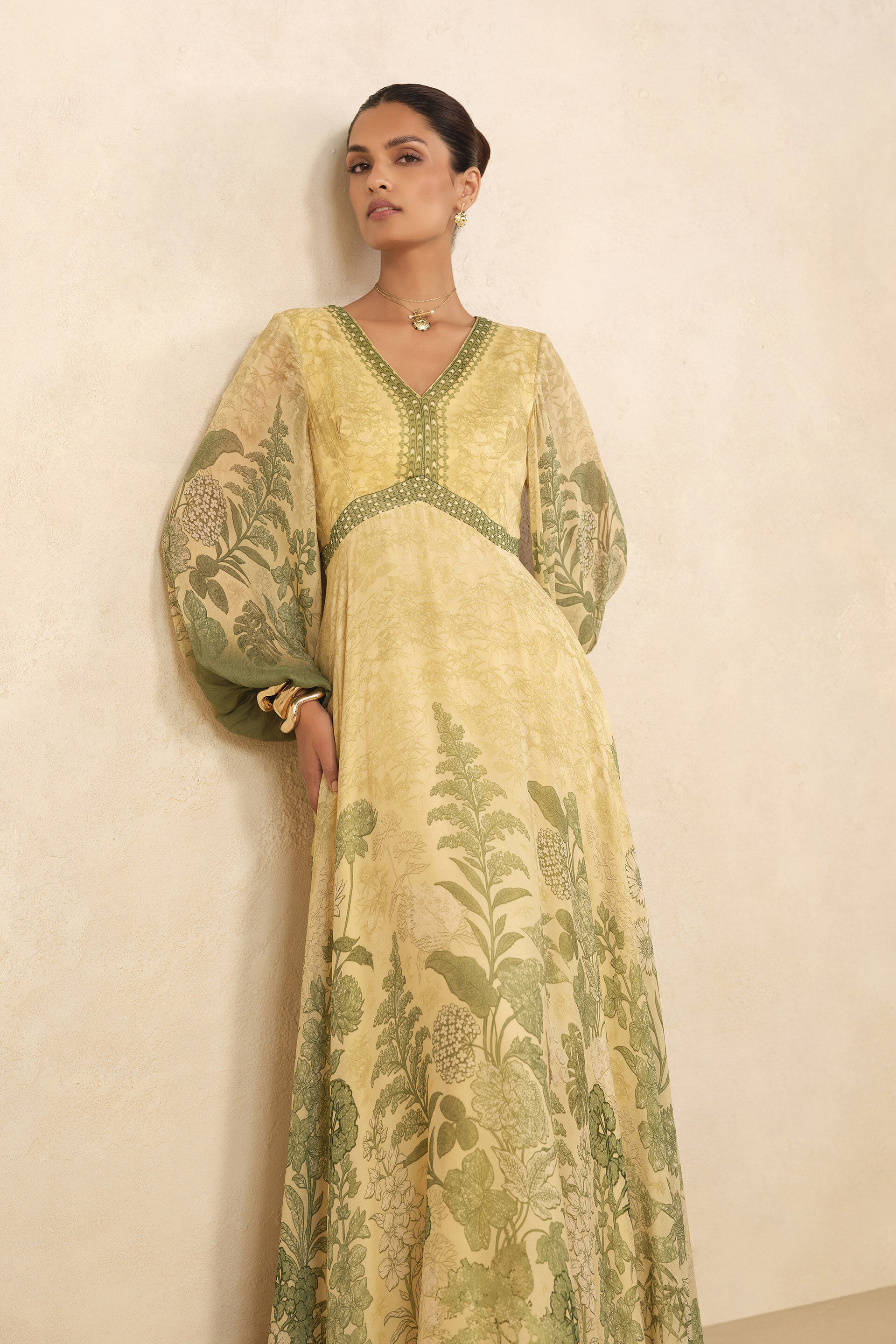 Mahek Gown - Yellow, Yellow, image 3