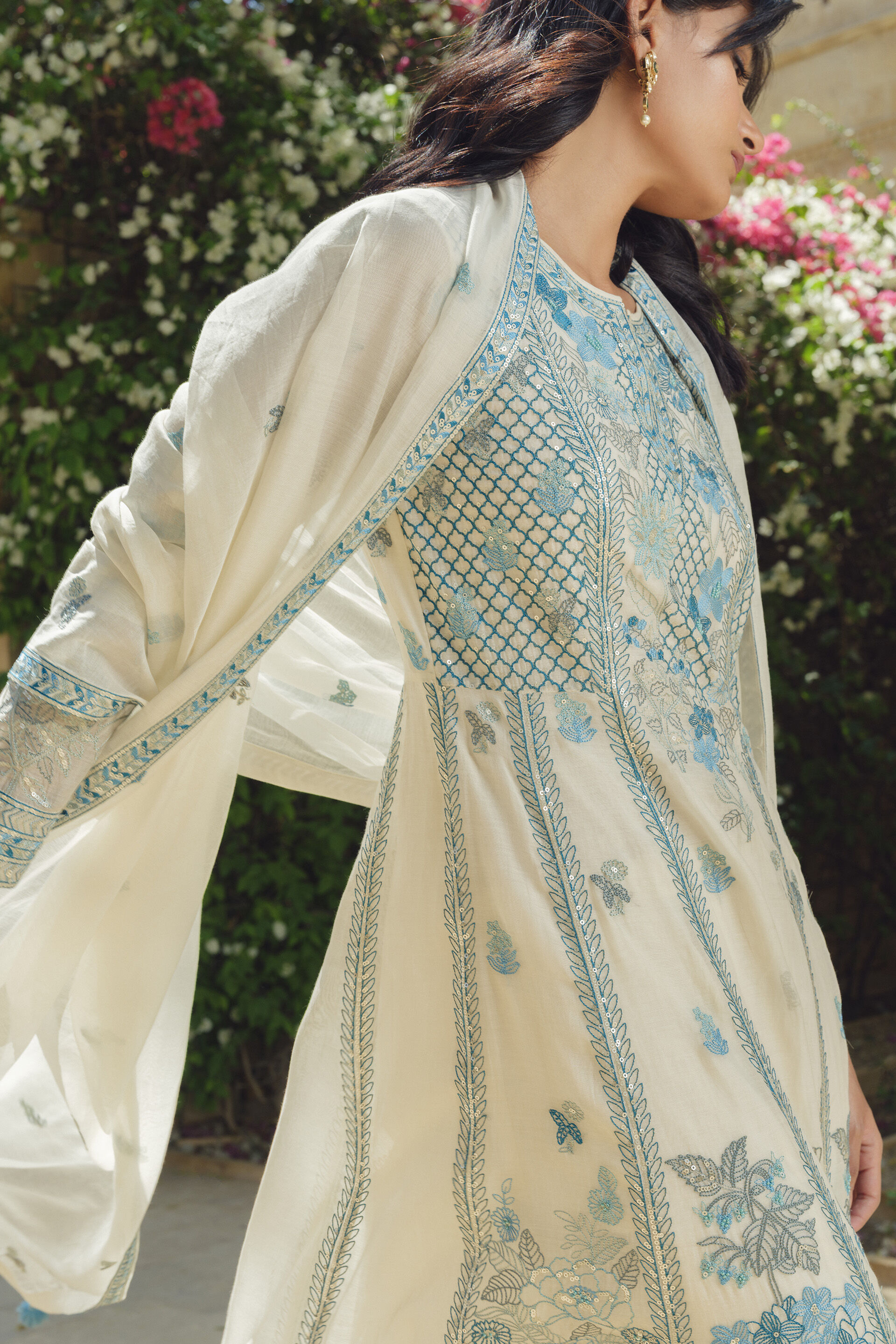 Hafdis Embroidered Mul Suit Set - Natural, Natural, image 5