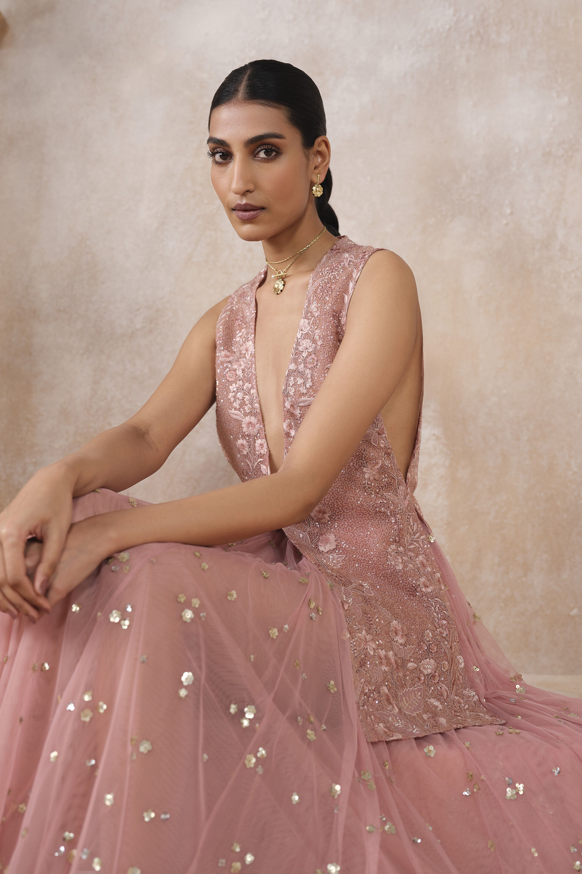 Idra Embroidered Skirt Set - Blush, Blush, image 4