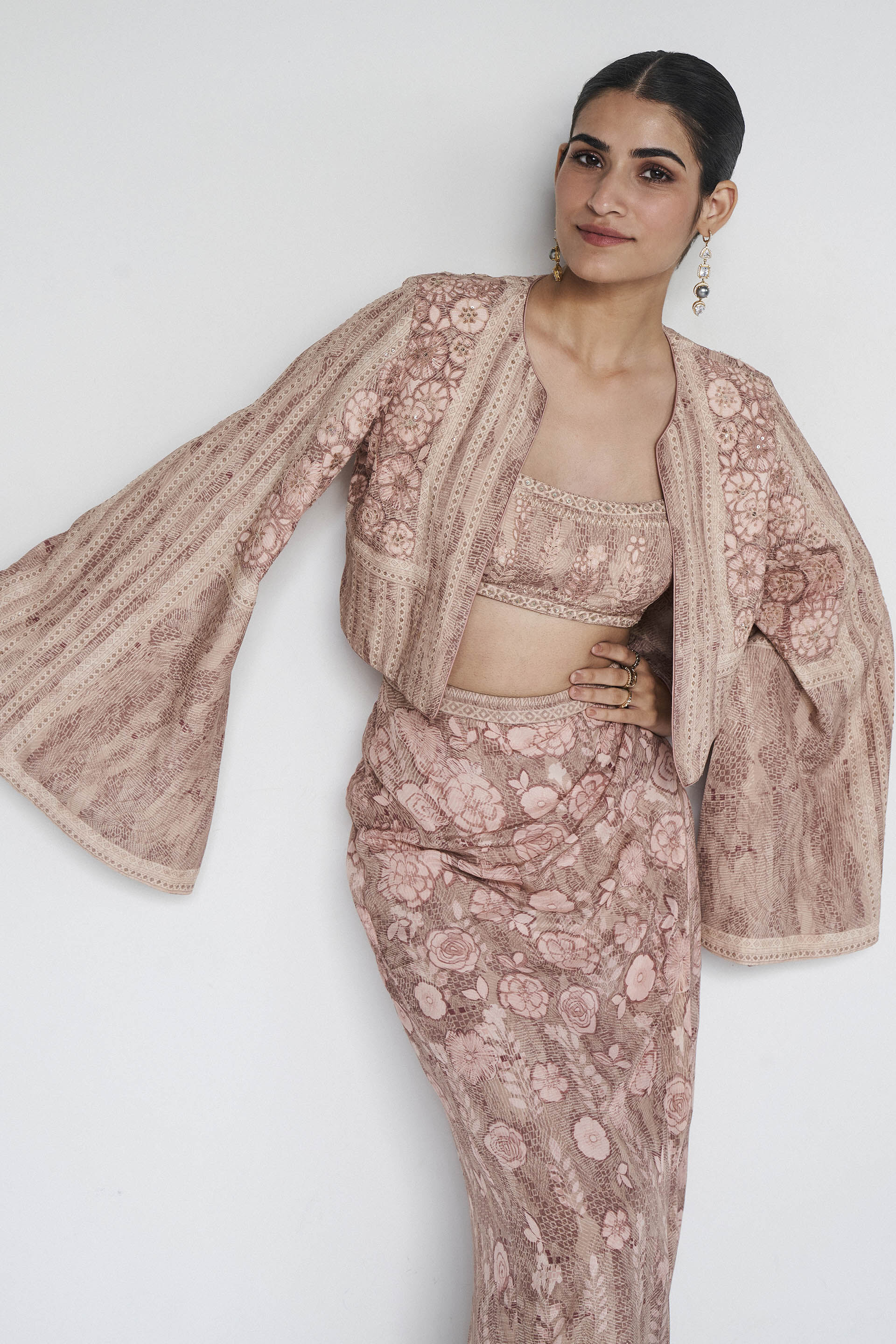 Buy Azita Skirt Set - Hazelnut from Anita Dongre's Co-Ord