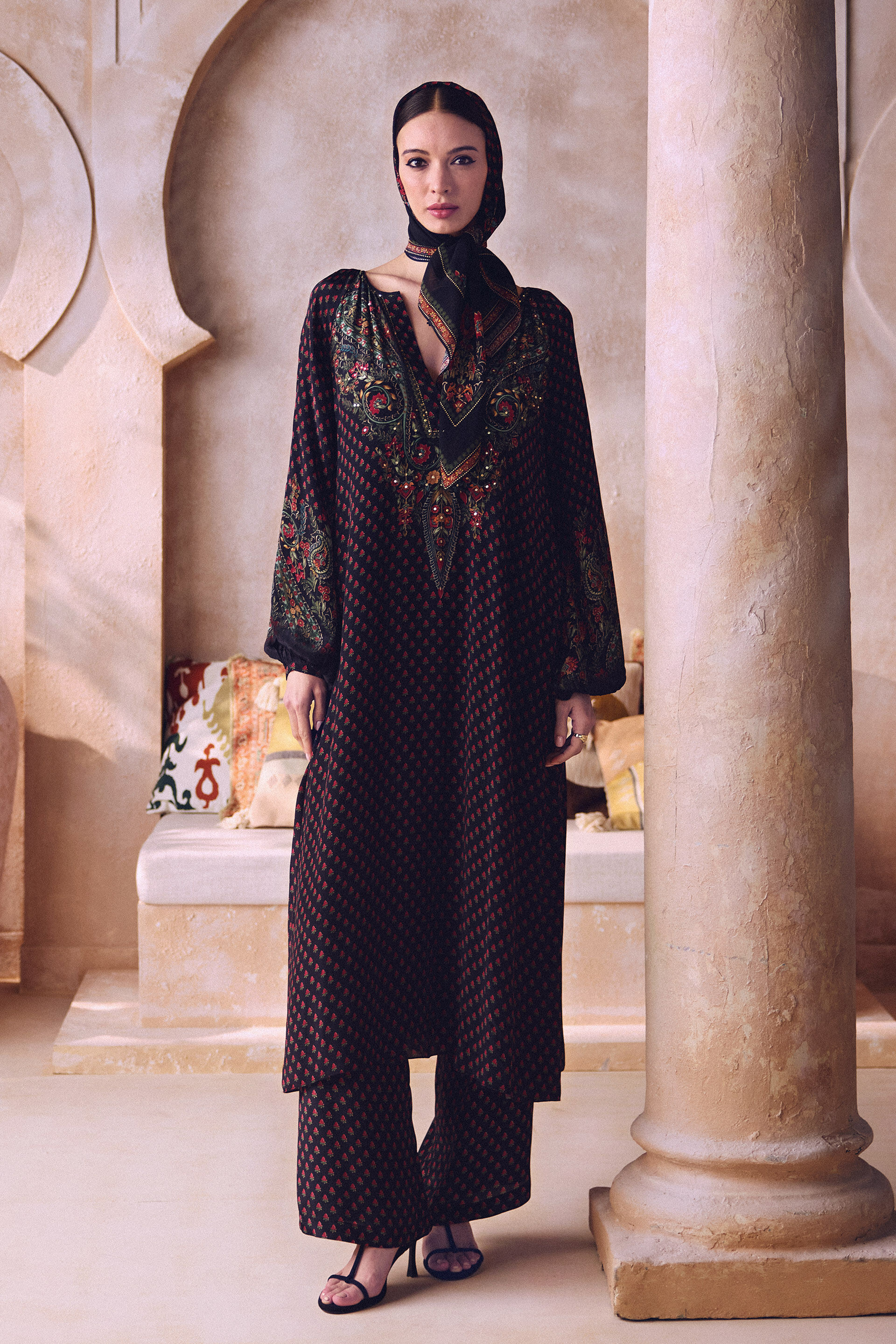 Alishba Kurta Set - Black