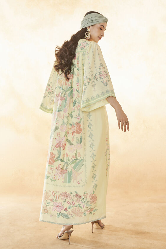 Summer Bloom Kaftan - Yellow, Yellow, image 3