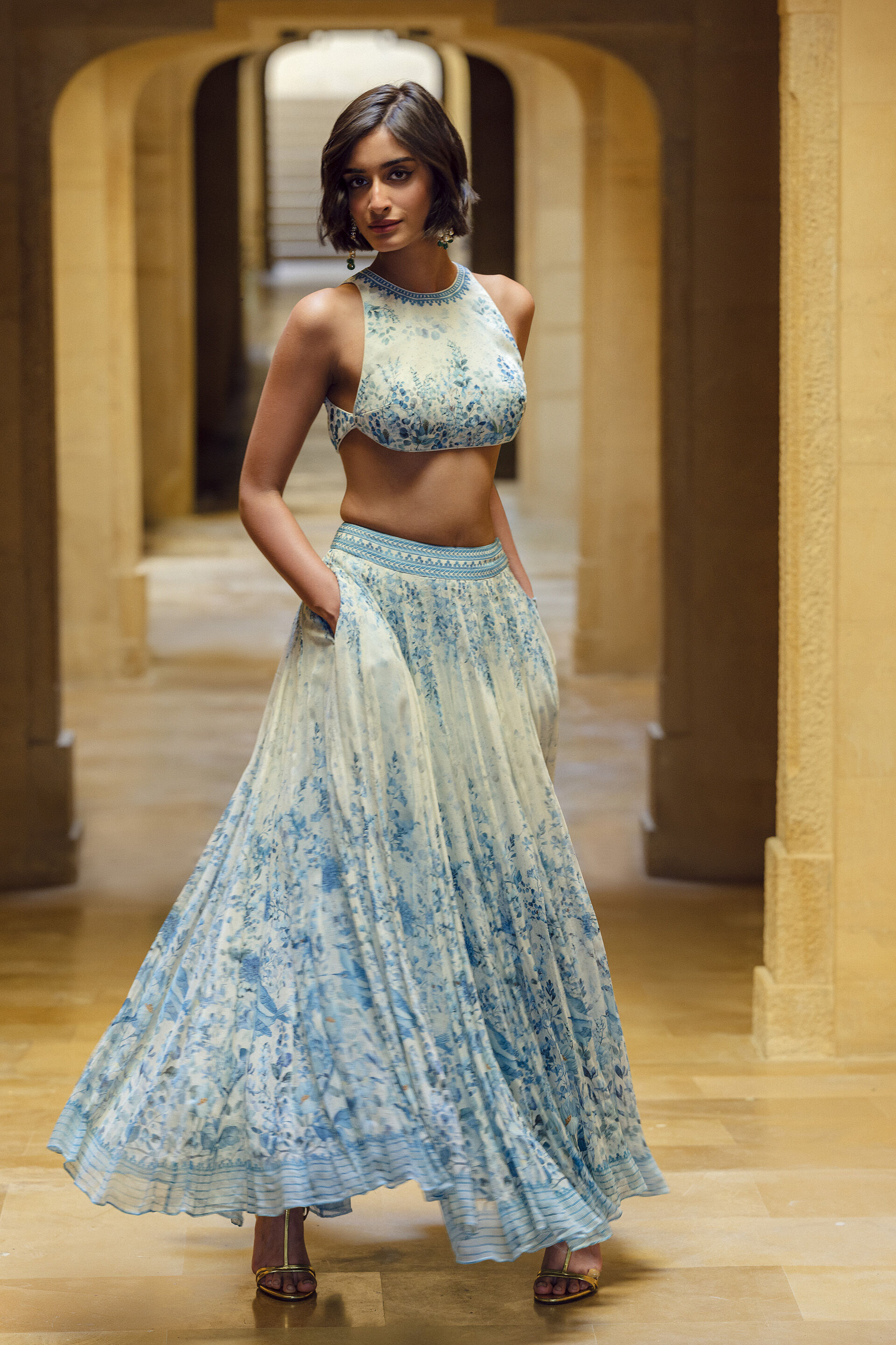 Aluma Skirt Set - Powder Blue
