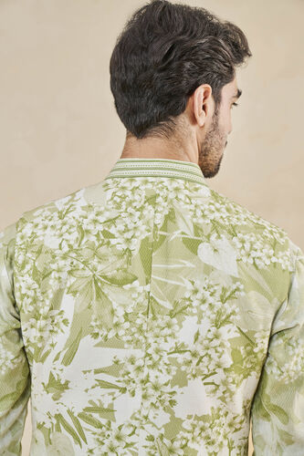 From The Tropics Nehru Jacket - Lime, Lime, image 7