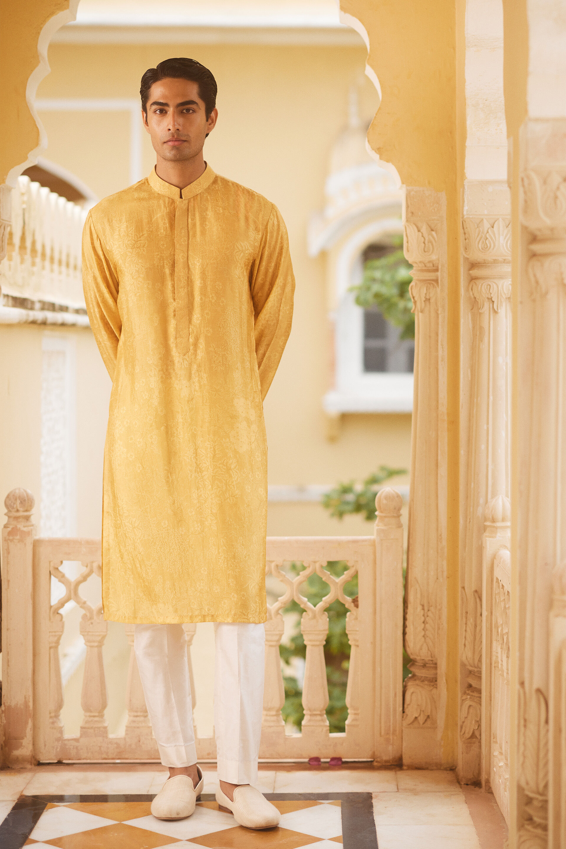 Nandan Kurta - Mustard