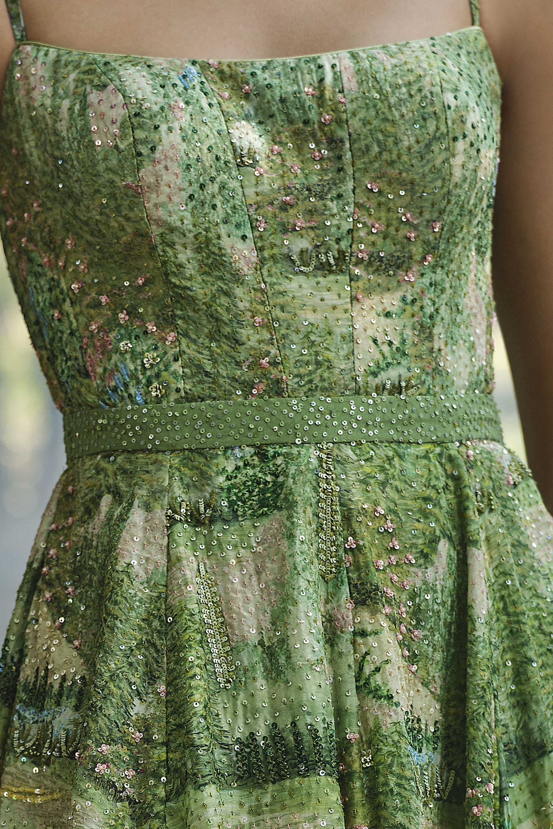 ワンピース A FERRETTI Teal green silk dress (A04041614 0370) Green silk dress – GIO MORETTI