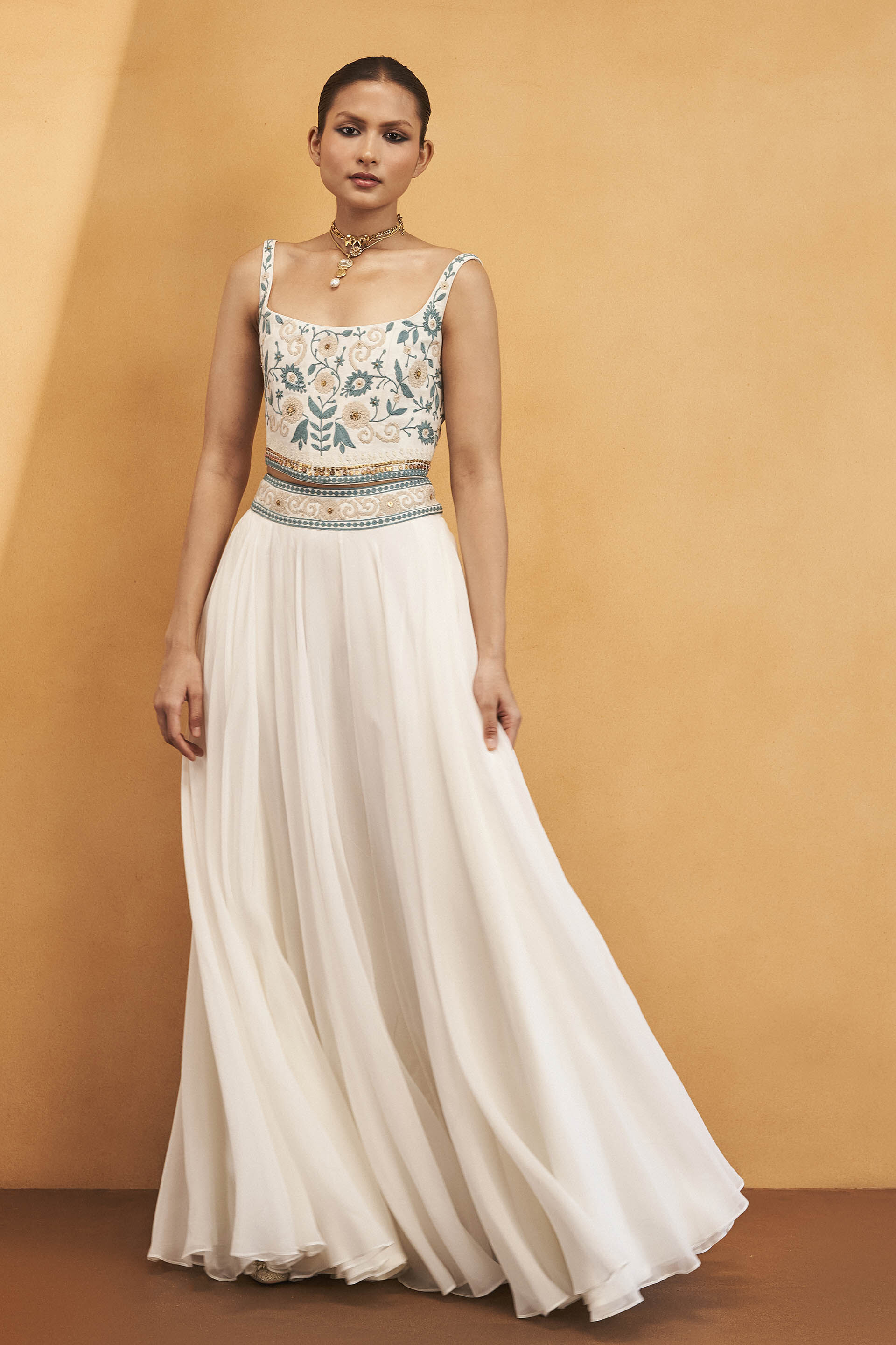 Buy Whisper Of The Woods Skirt Set - Cream from Anita