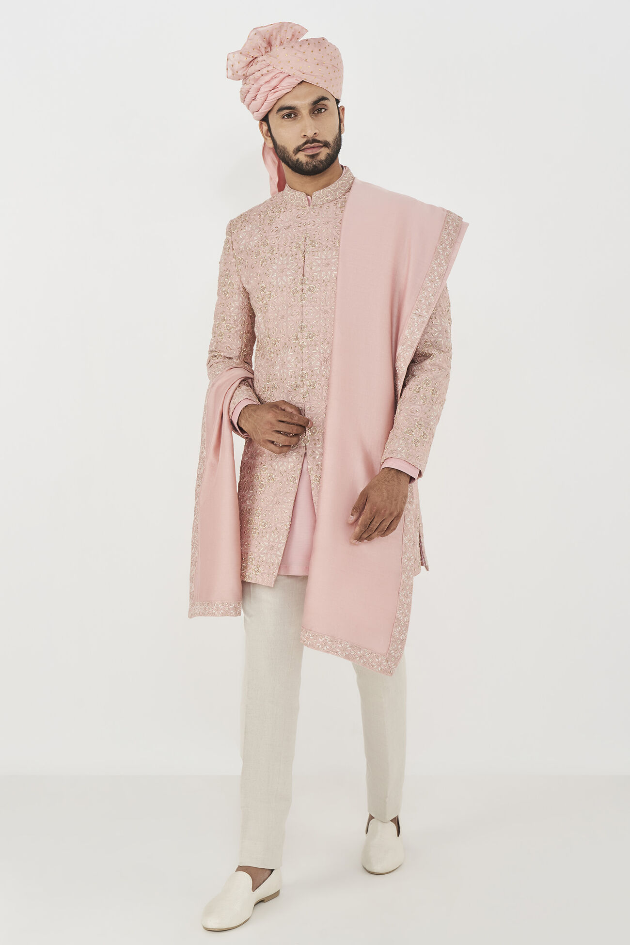 Anishk Sherwani, Pink, image 6