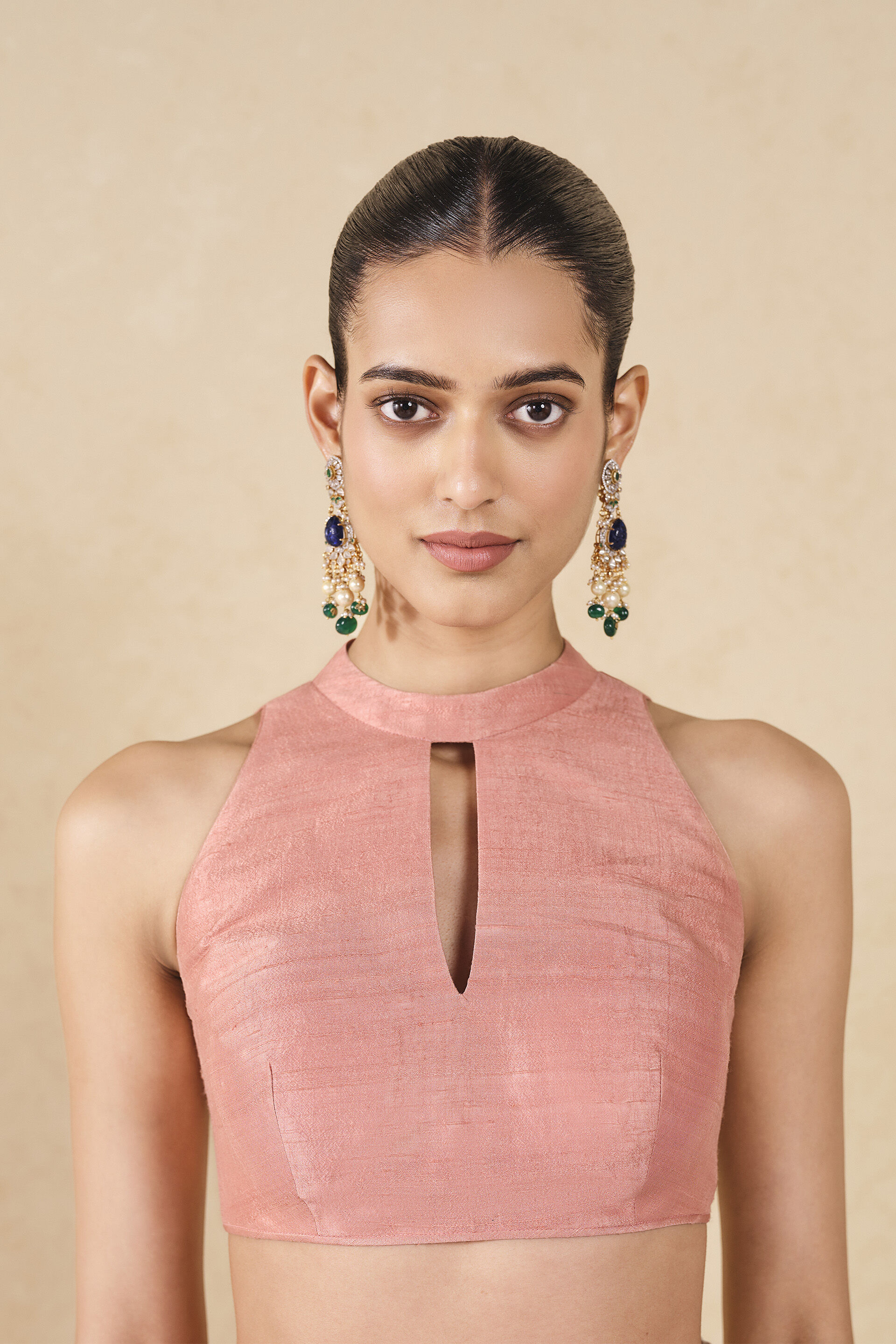 Siyam Handwoven Benarasi Silk Saree, Blush, image 7