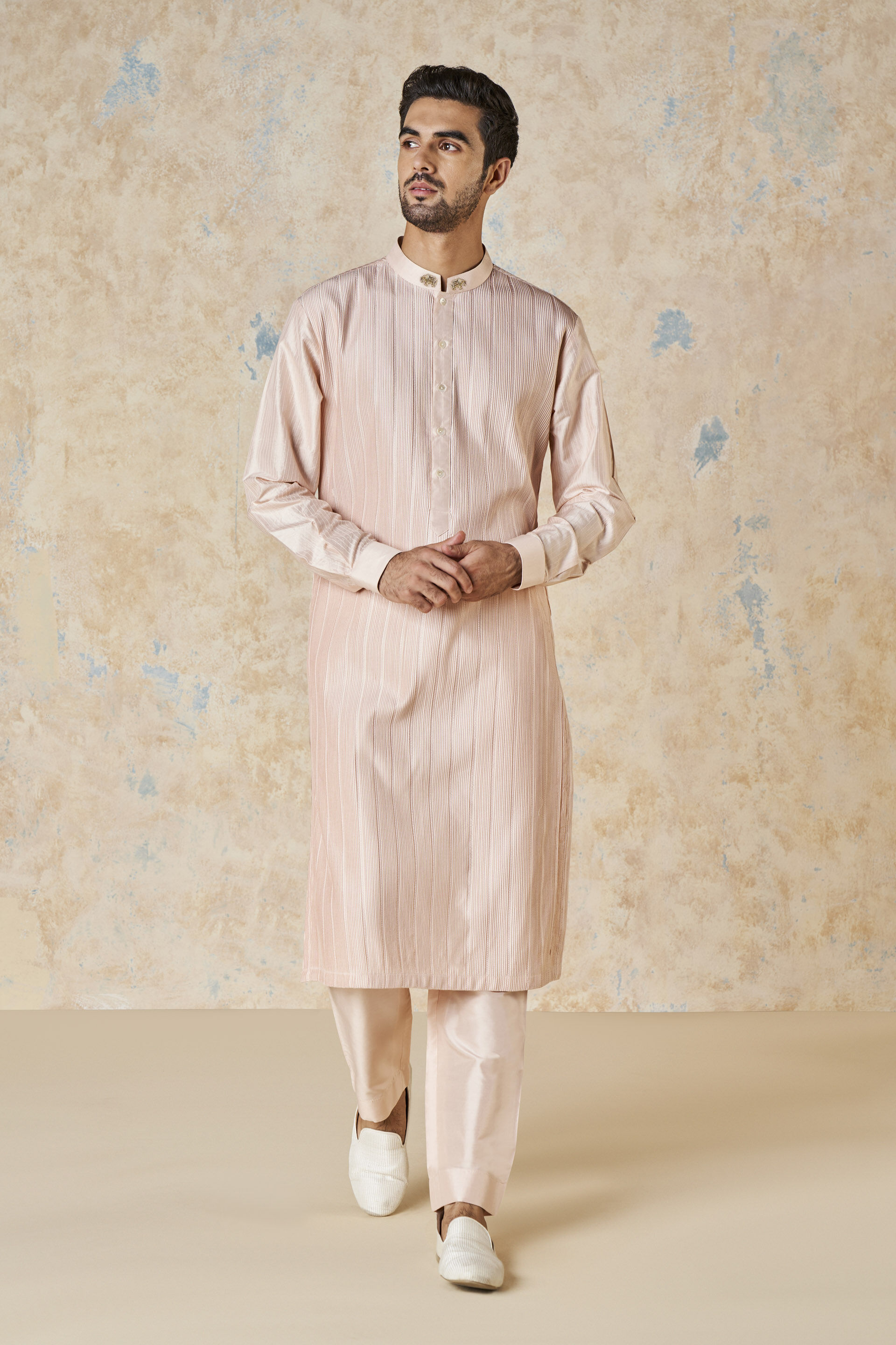 Sifar Silk Kurta - Pink, Pink, image 1