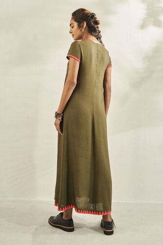 Eve Bias Dress, Olive, image 2