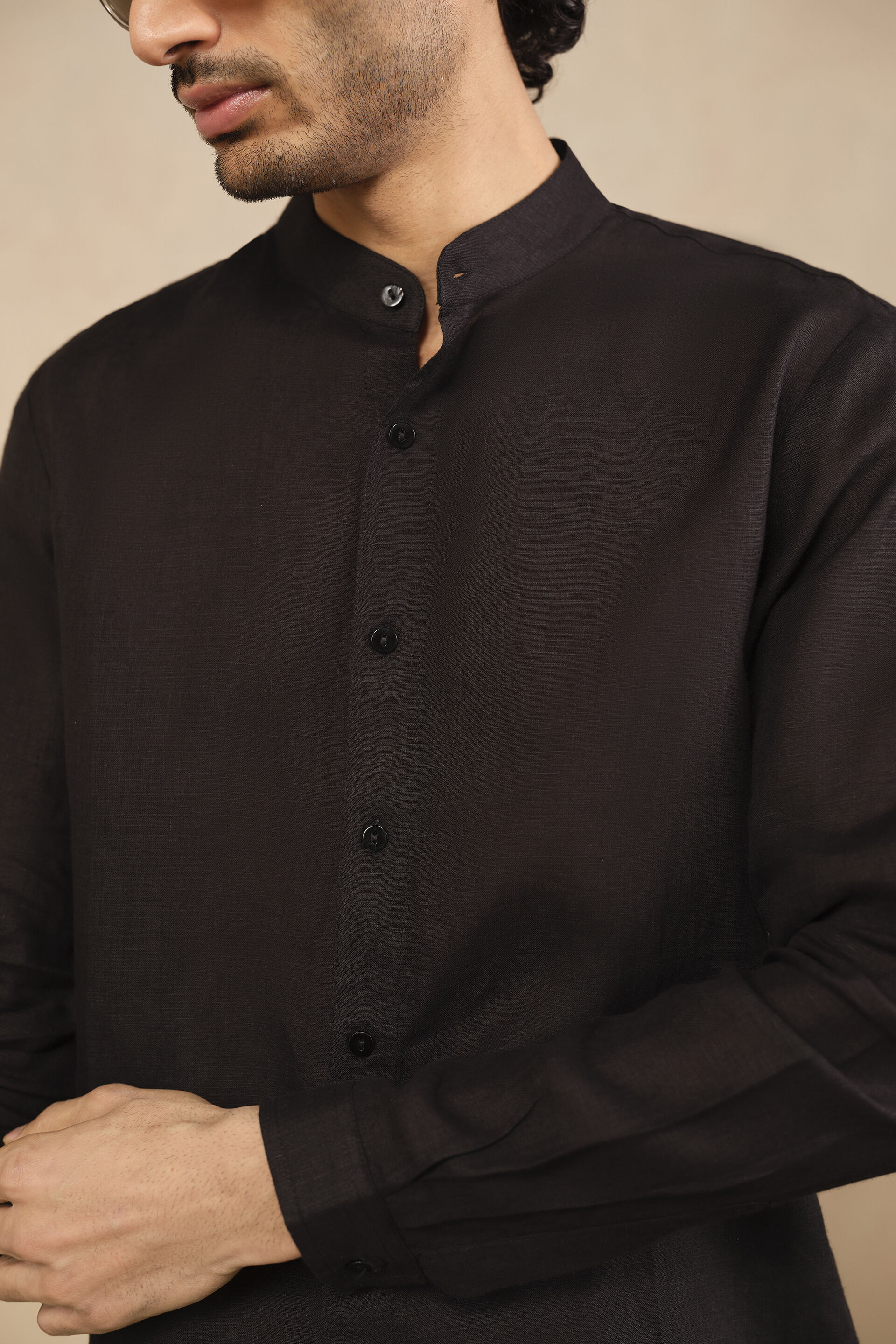 Anant Linen Shirt - Black, Black, image 5
