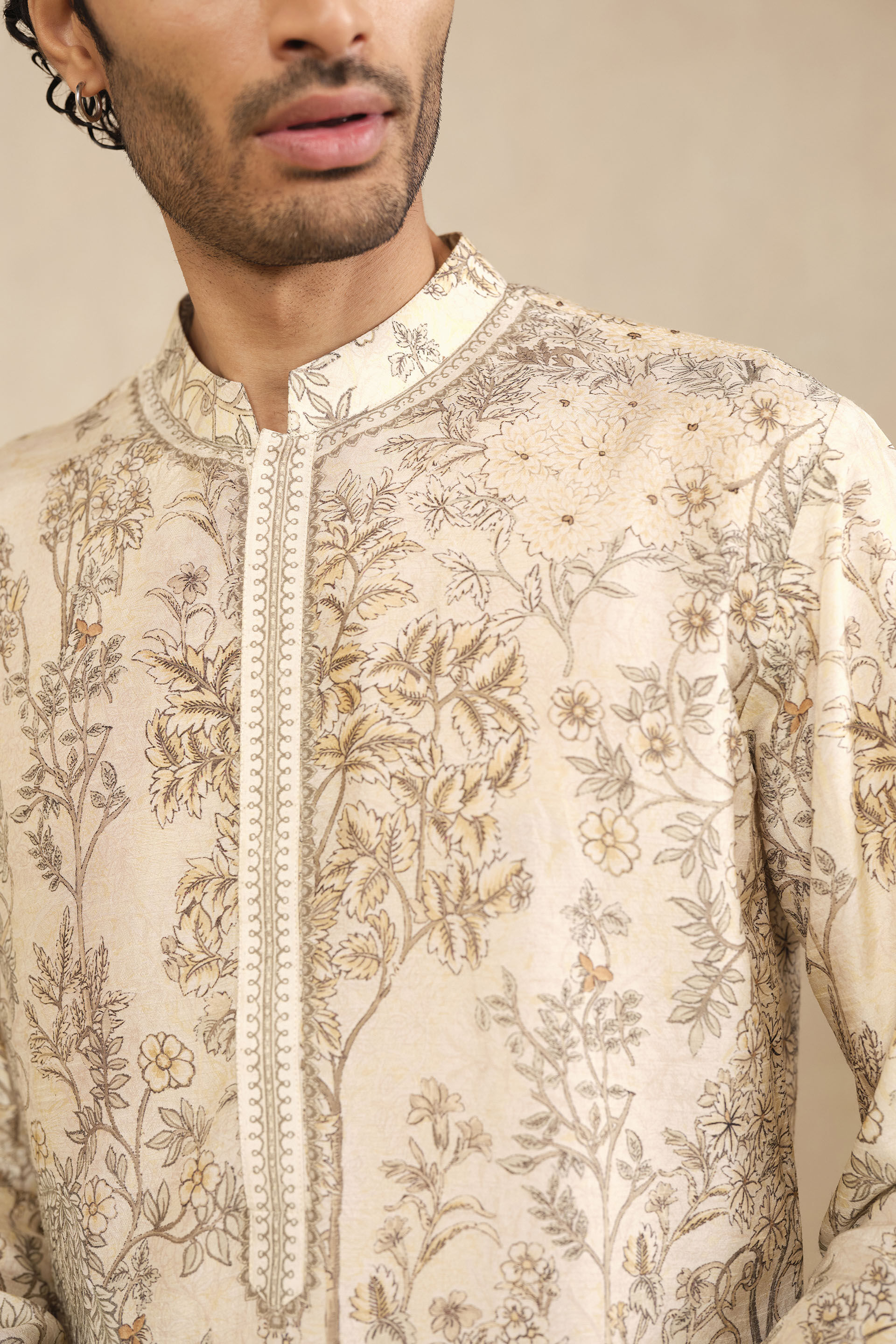 Nadir Kurta - Cream, Cream, image 5