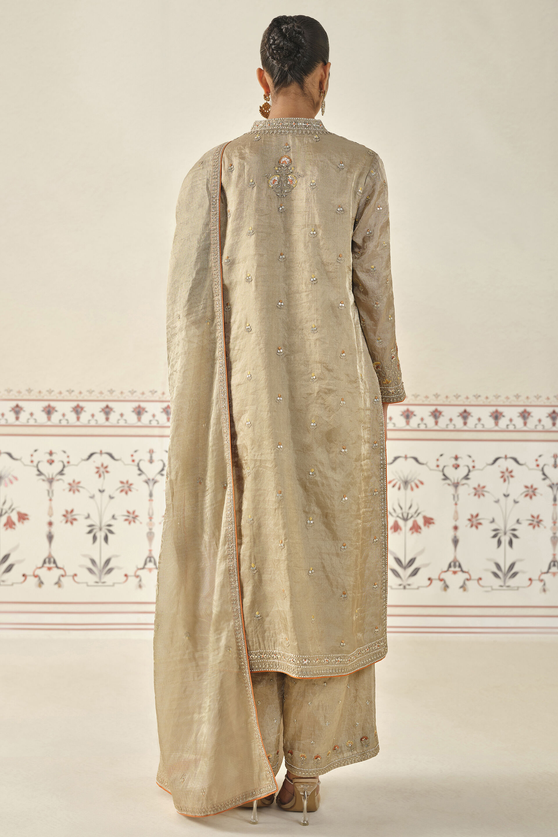 Indali Embroidered Kurta Set - Gold