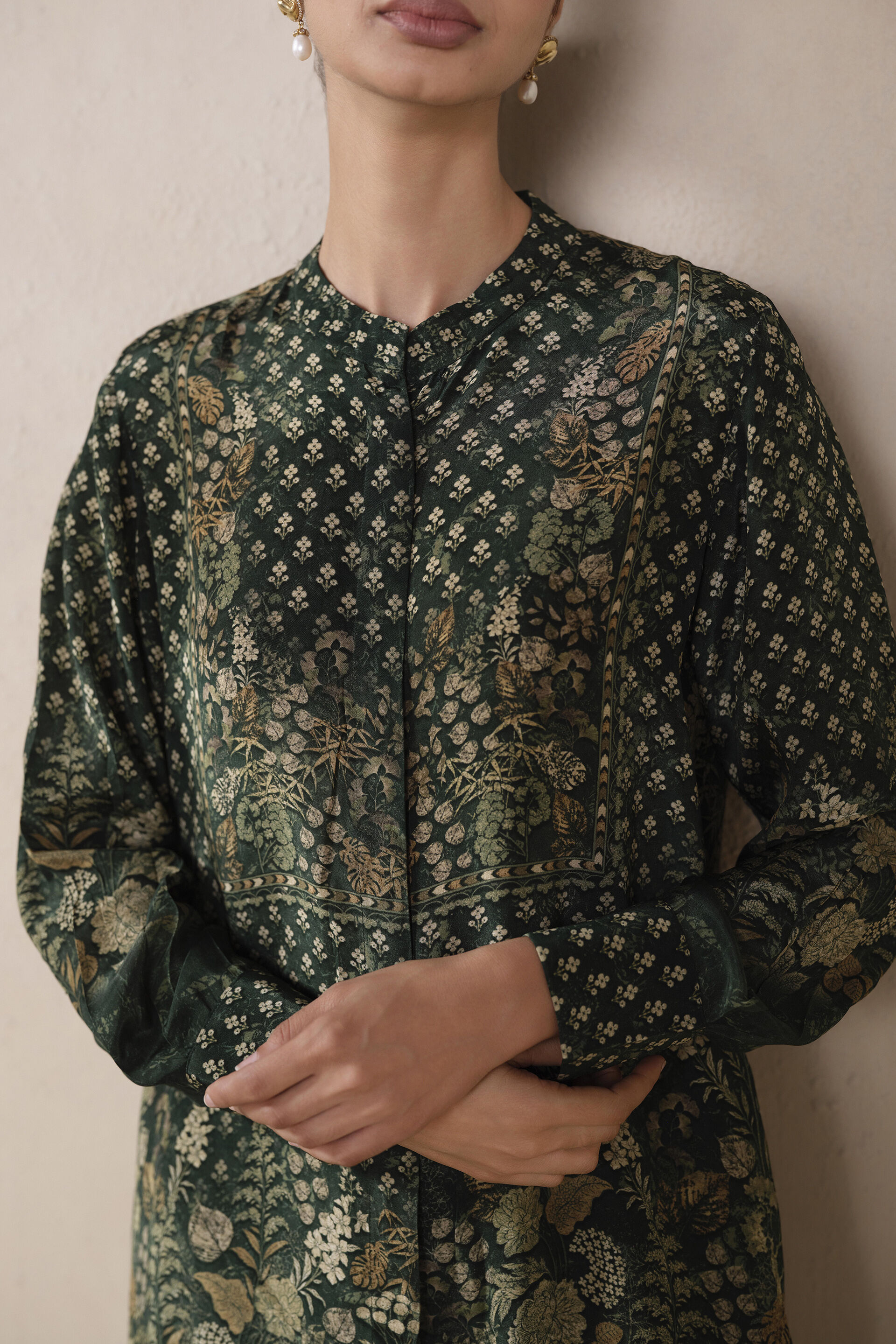 Ishka Printed Co-ord in Green, Green, image 4