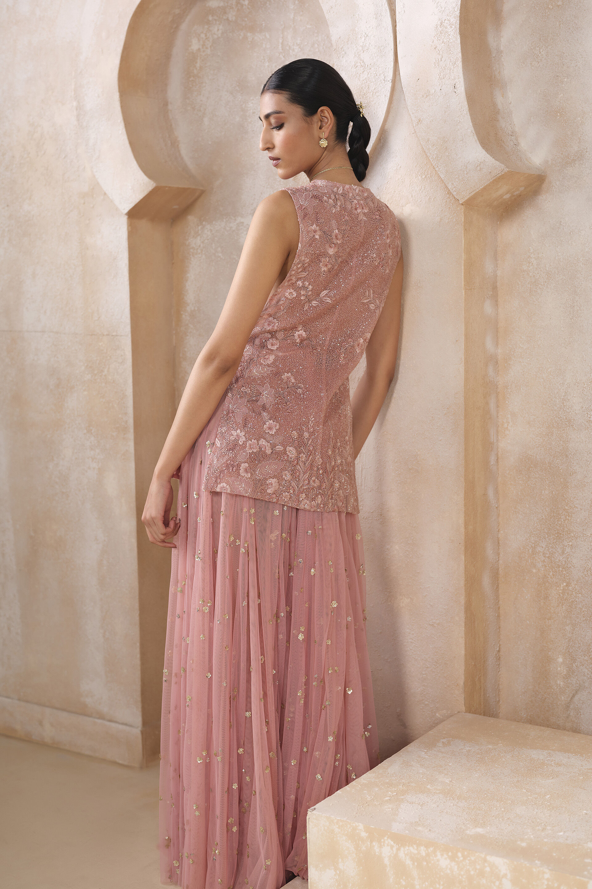 Idra Embroidered Skirt Set - Blush, Blush, image 3