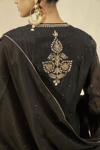 Naaznin Gota Patti Embroidered Mull Sharara Set - Black, Black, image 6