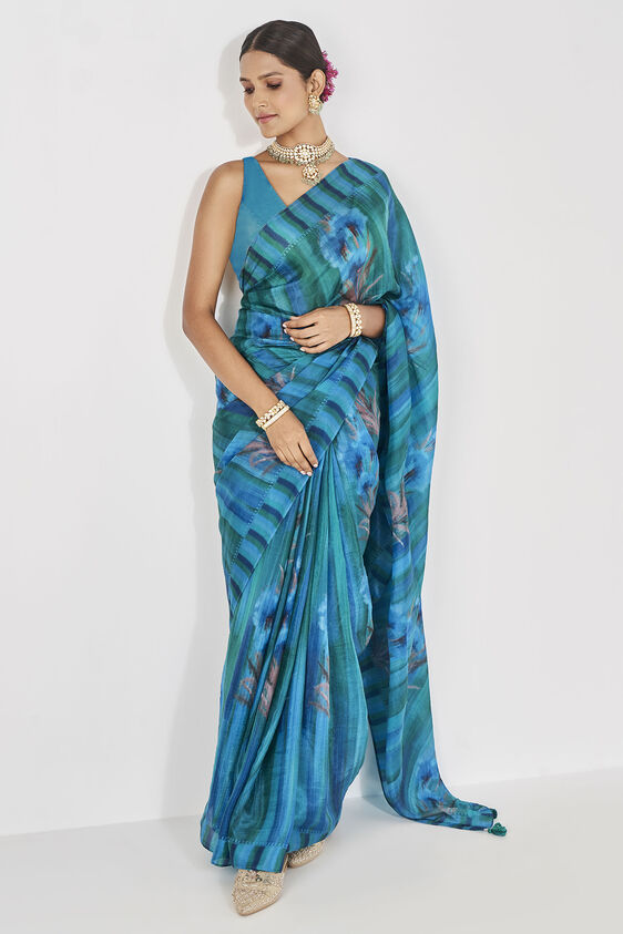 Tinika Saree - Blue, , image 1