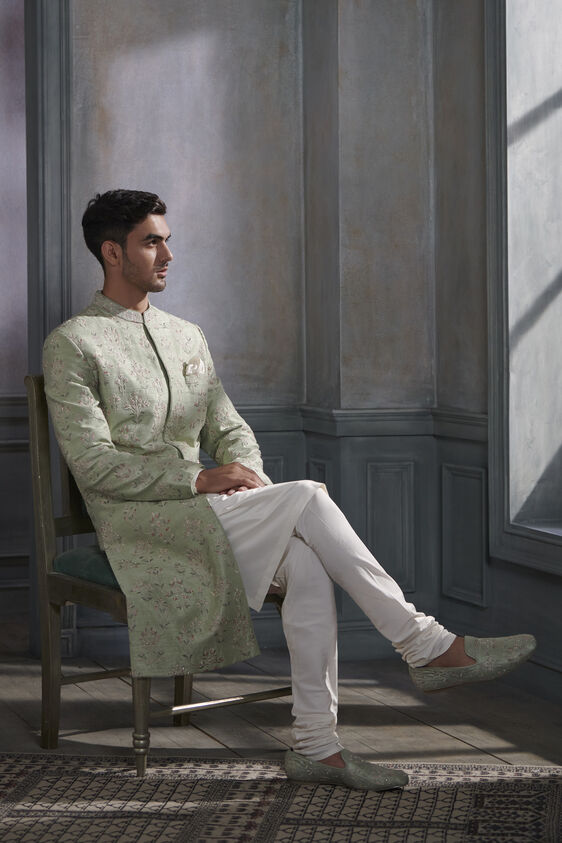 Linay Sherwani – Sage Green, Sage, image 2