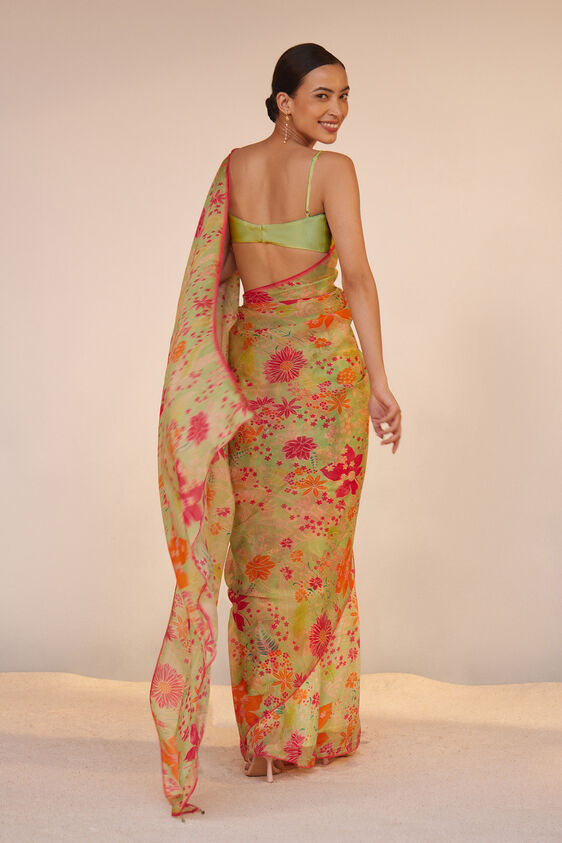 Amarata Saree Set - Sage, Sage, image 3