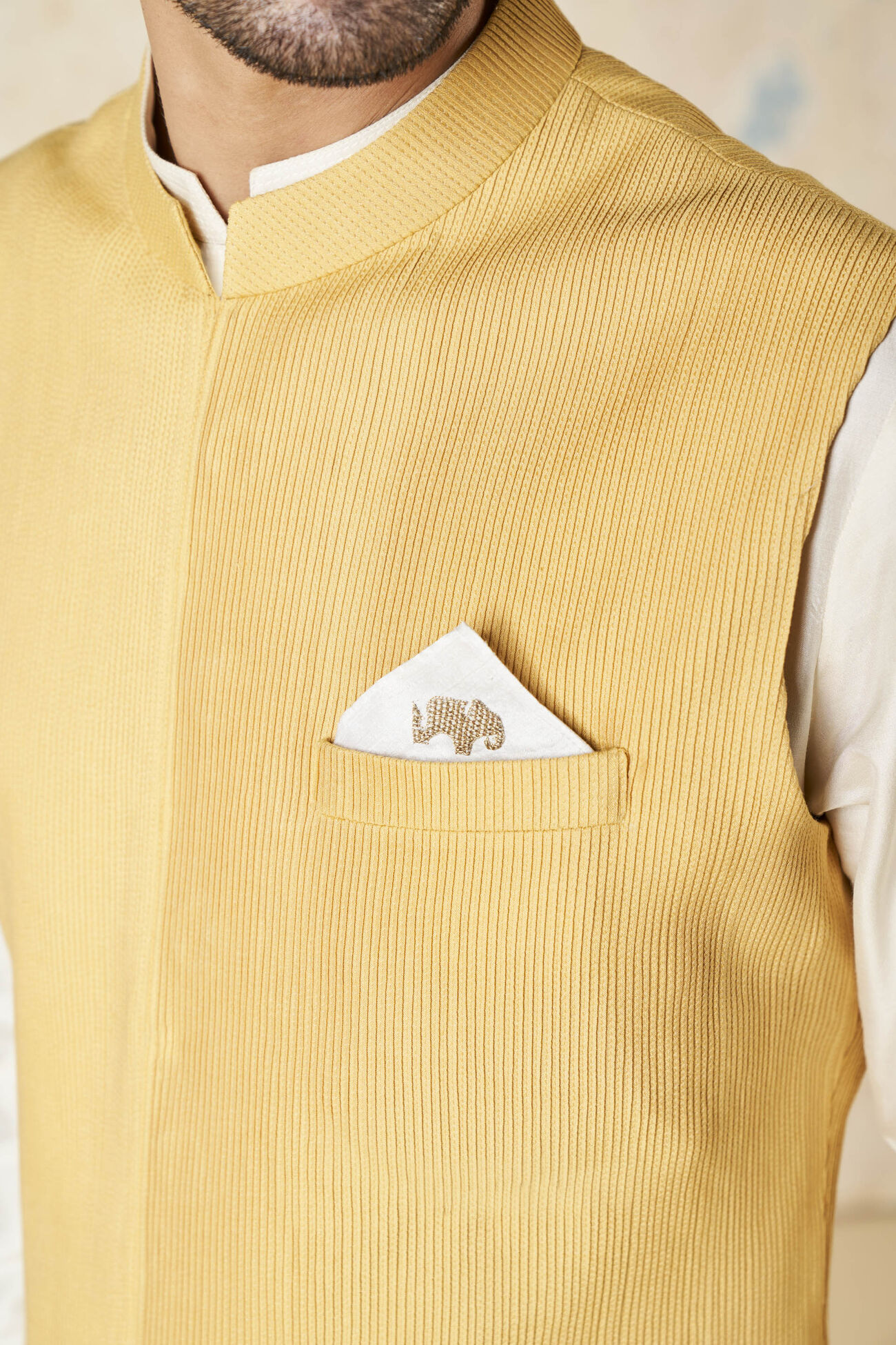 Akheel Nehru Jacket, Mustard, image 7