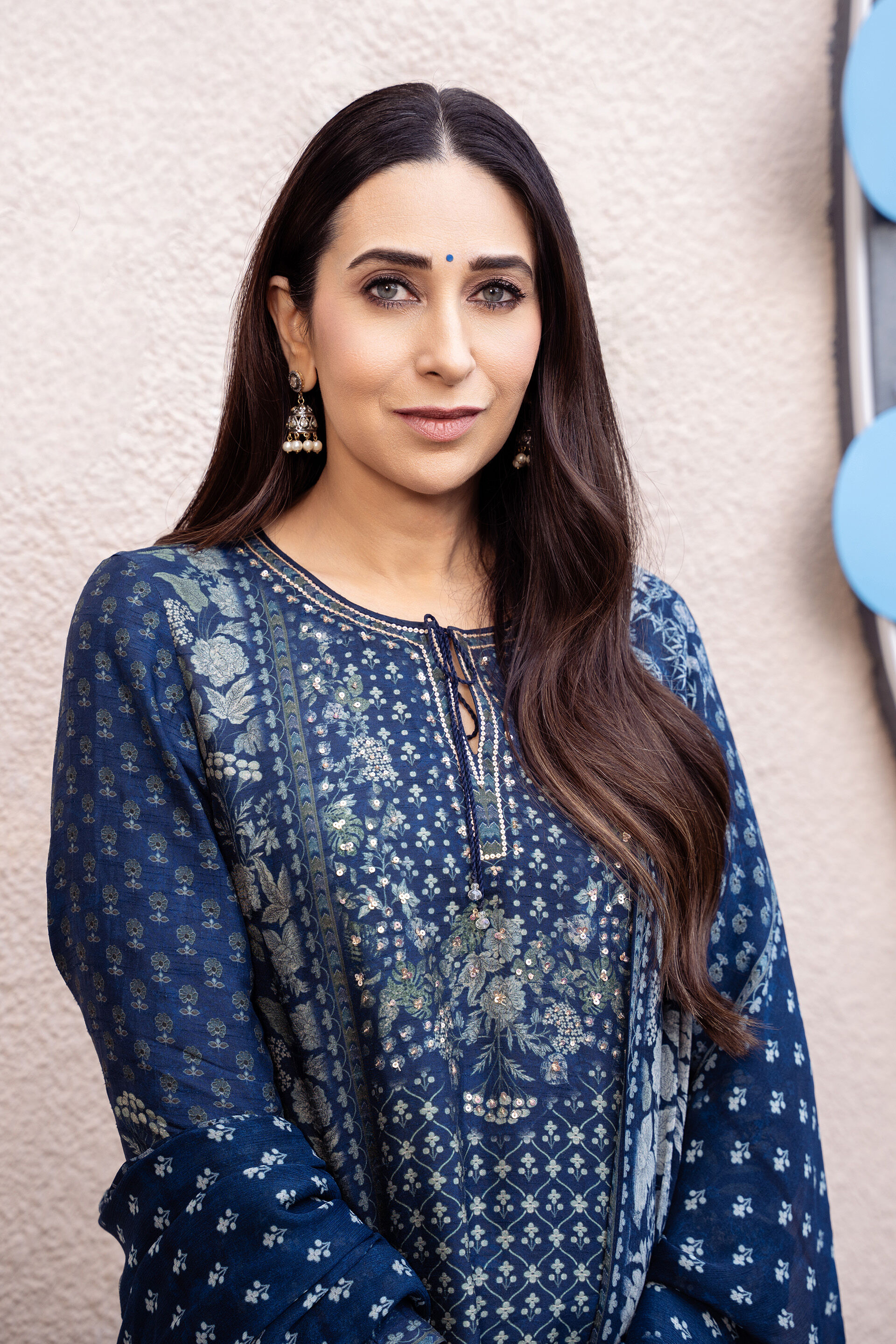 Kriti Printed Suit Set in Blue, , image 6