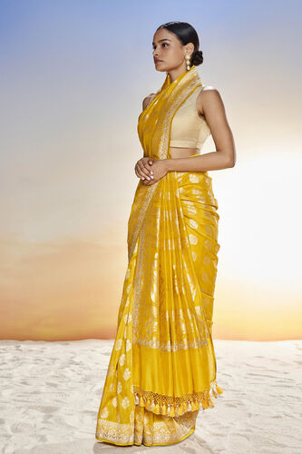 Sahana Benarasi Saree -Mustard, Mustard, image 2