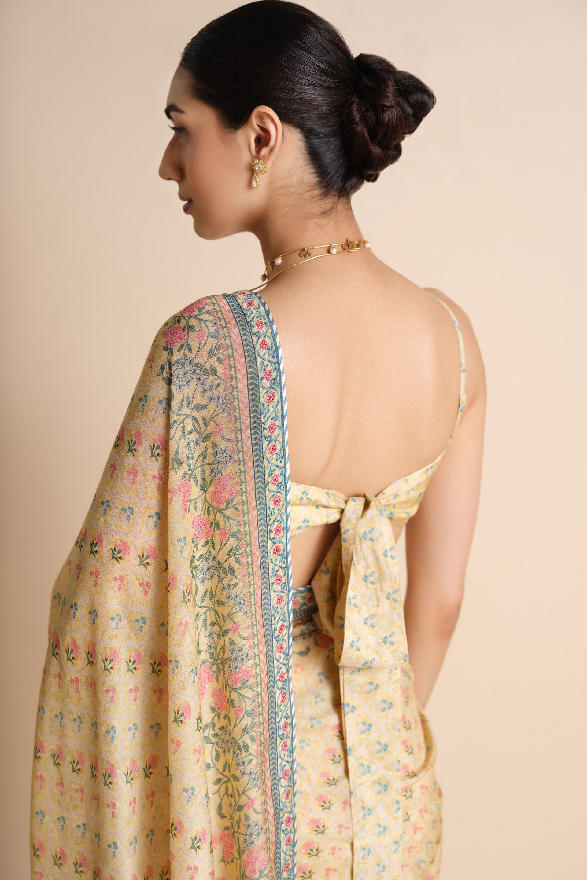 Meris Saree - Yellow, Yellow, image 6