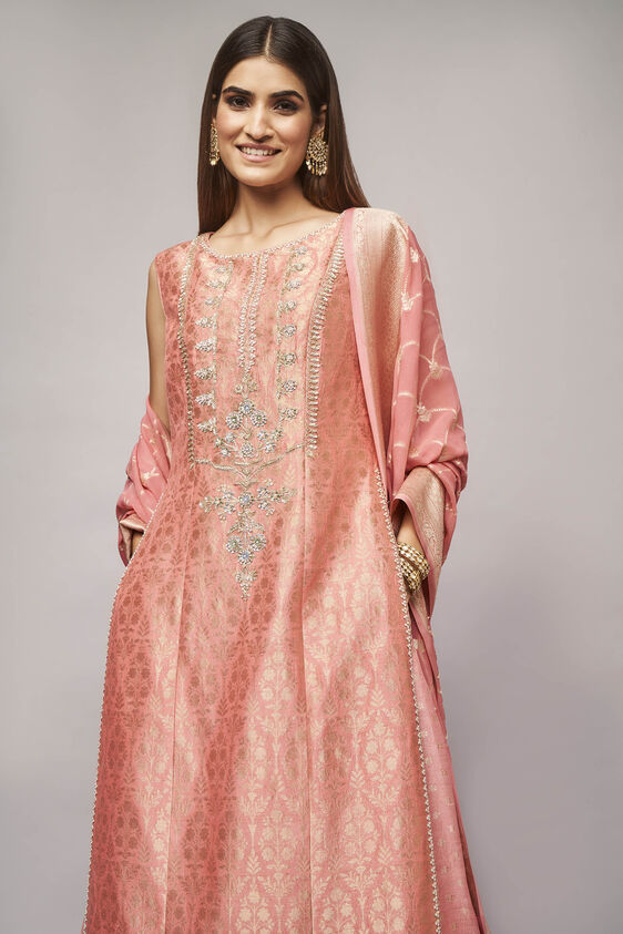 Vaishi Sharara Set, Blush, image 4