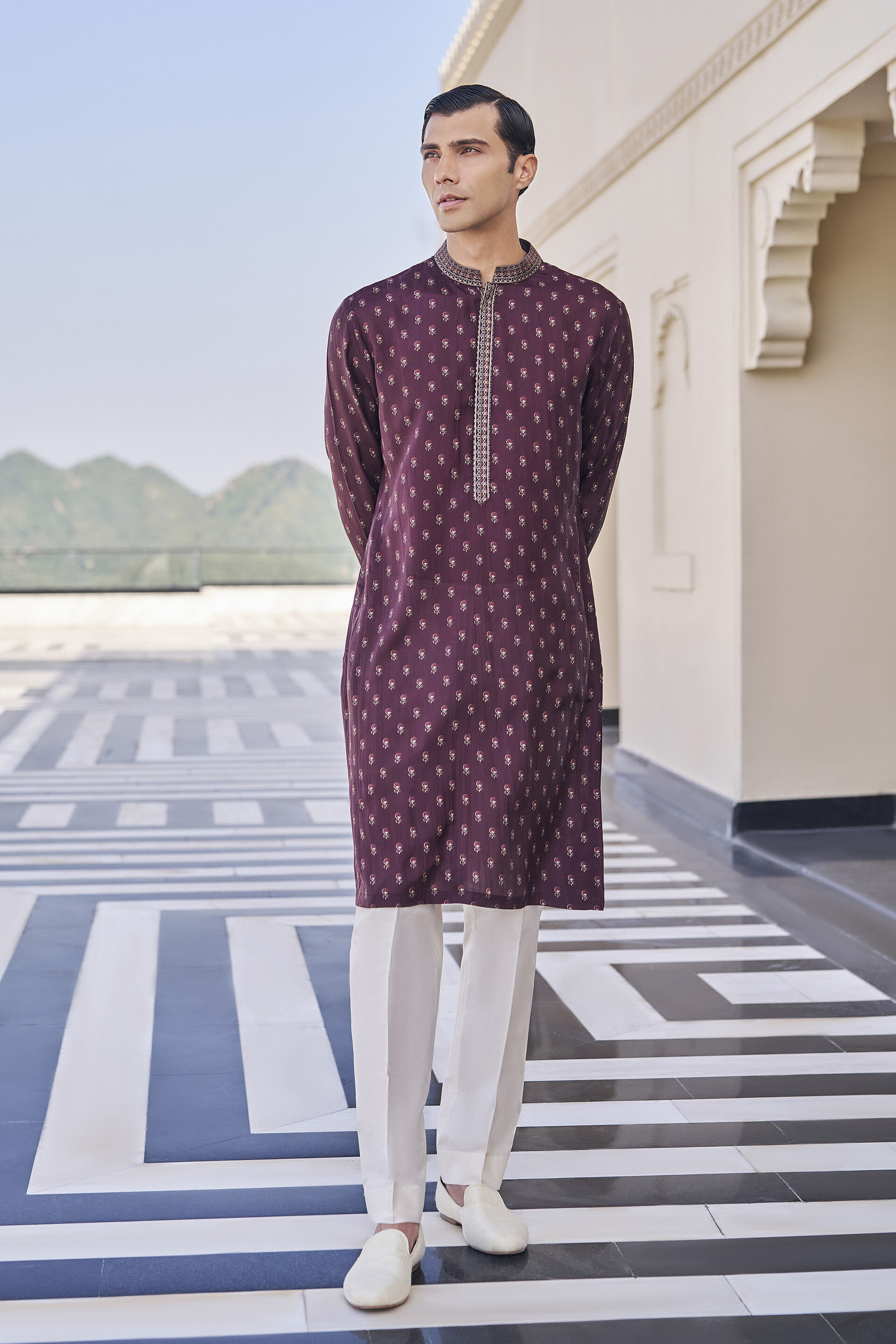 Adit Wine Kurta