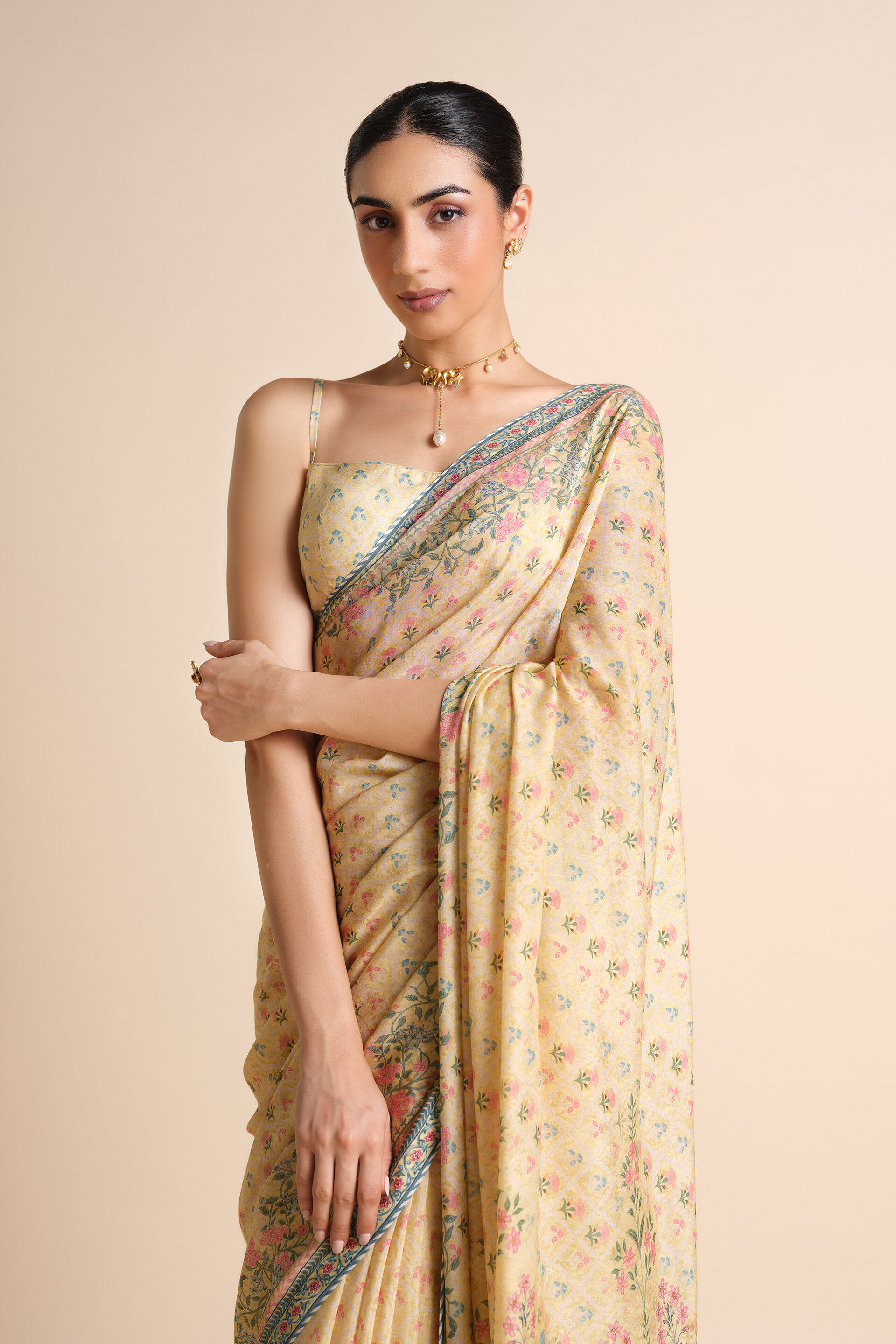 Meris Saree - Yellow, Yellow, image 4