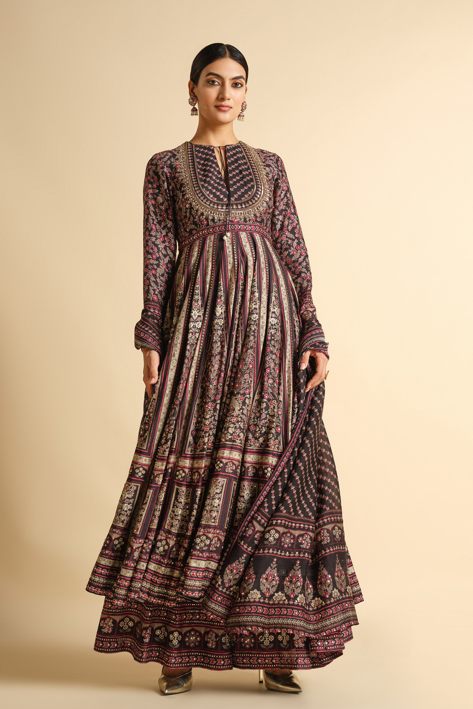 Maurima Anarkali Set - Black