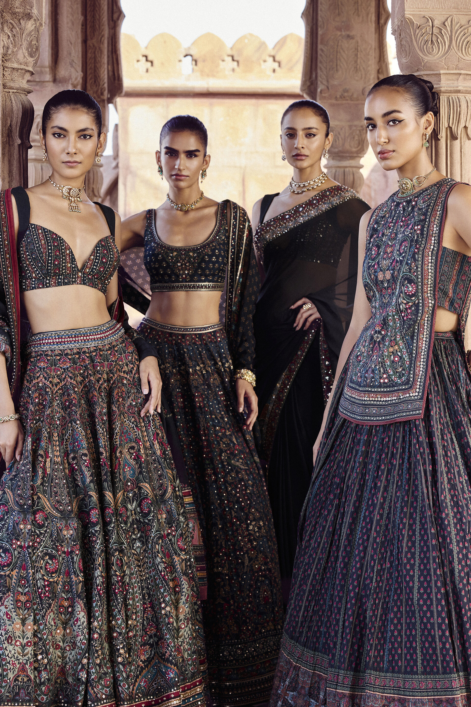 Nameera Embroidered Skirt Set - Black, Black, image 4