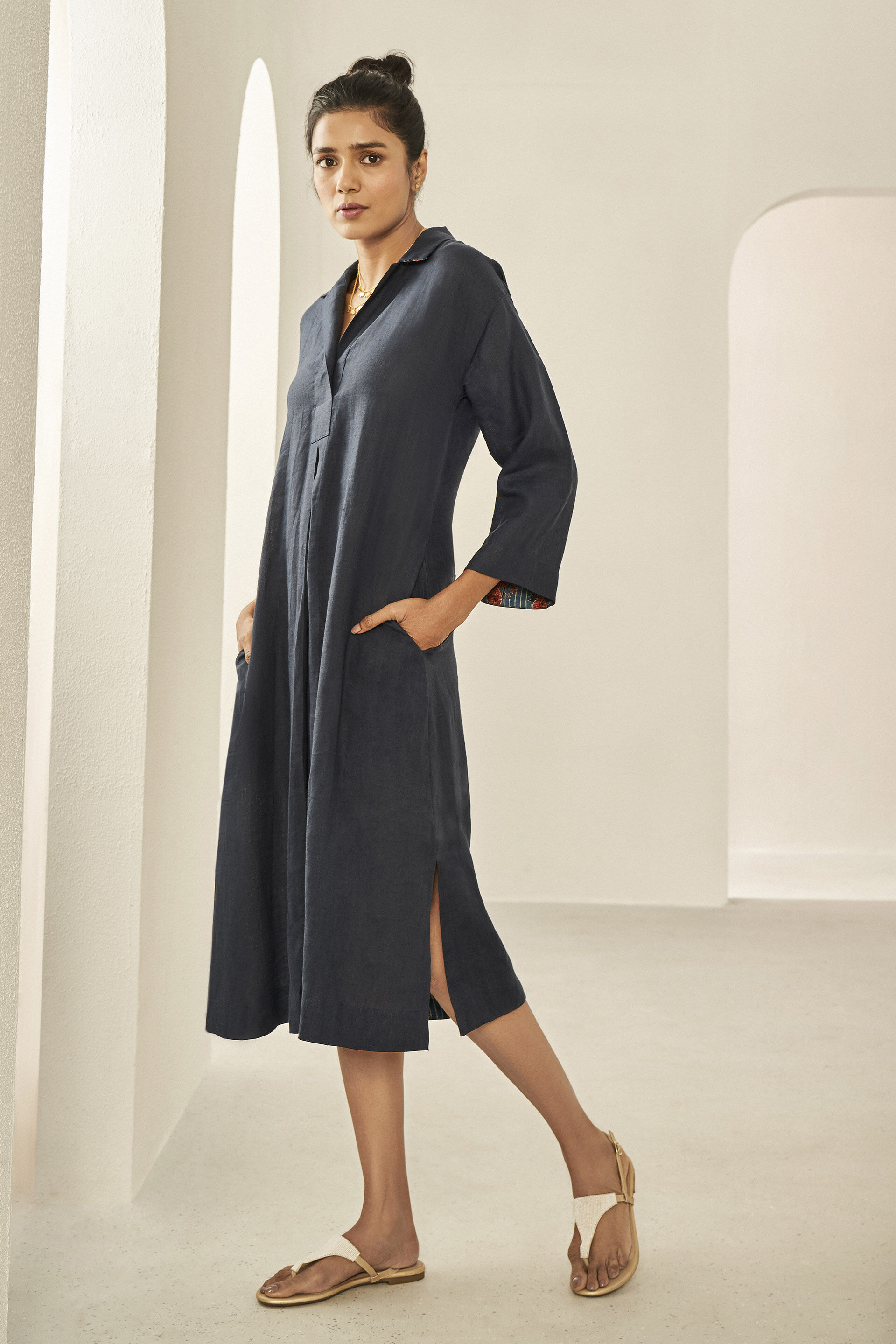 Fiesta Square Tunic - Navy, Blue, image 1