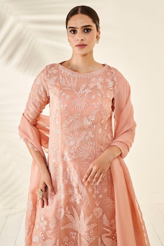 4 - Flamingo Paradise Kurta Set - Blush, image 4