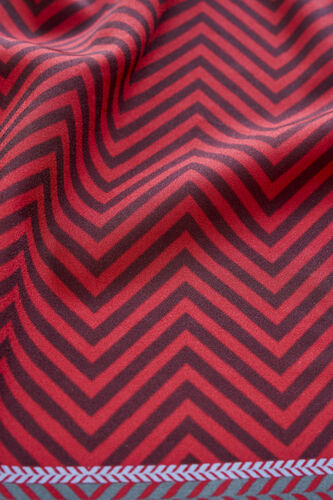 Ishit Pocket Square - Maroon, Maroon, image 2