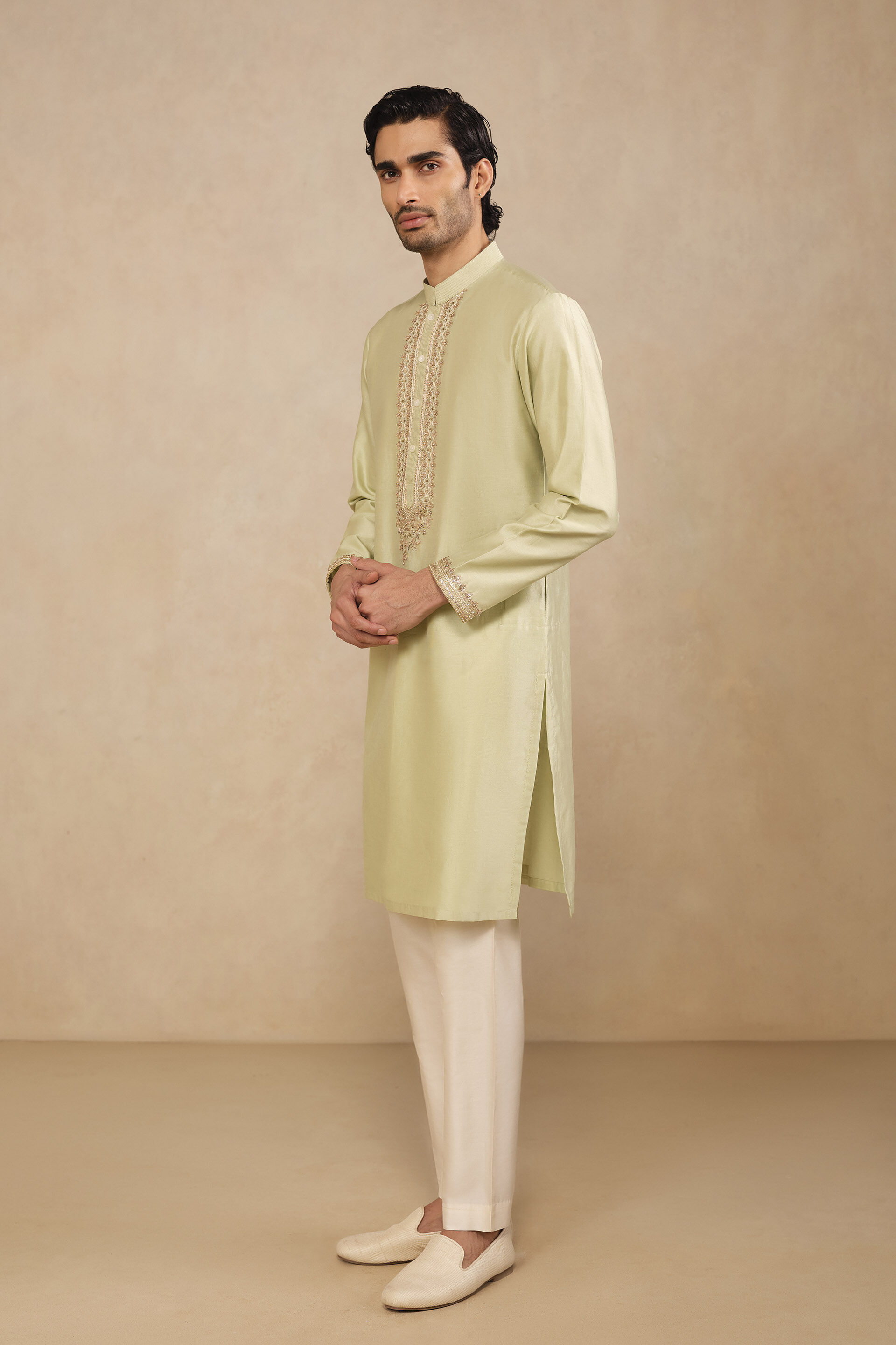 Saaket Gota Patti Kurta - Sage, Sage, image 3